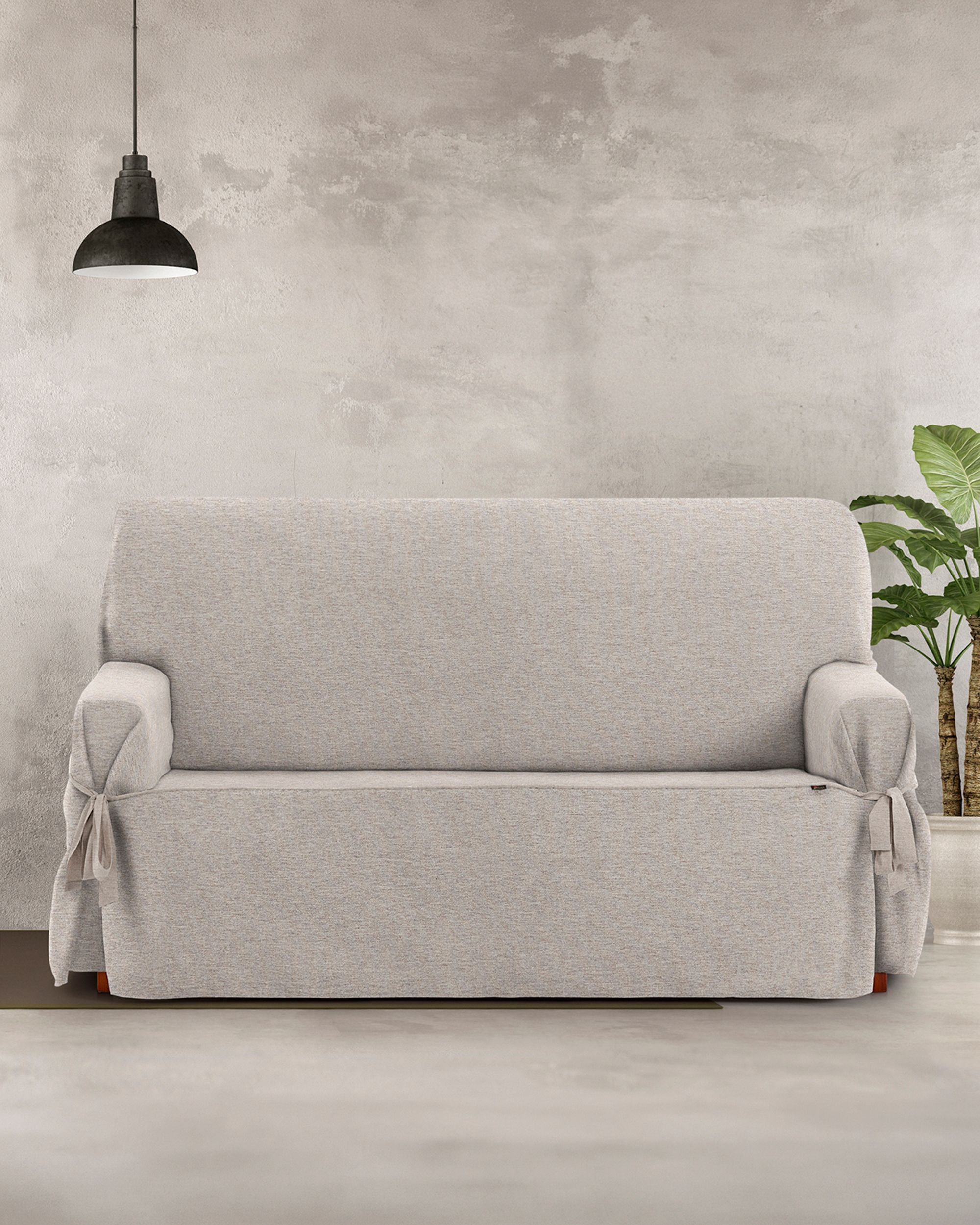 Two-seater sofa cover Universal beige (hover)