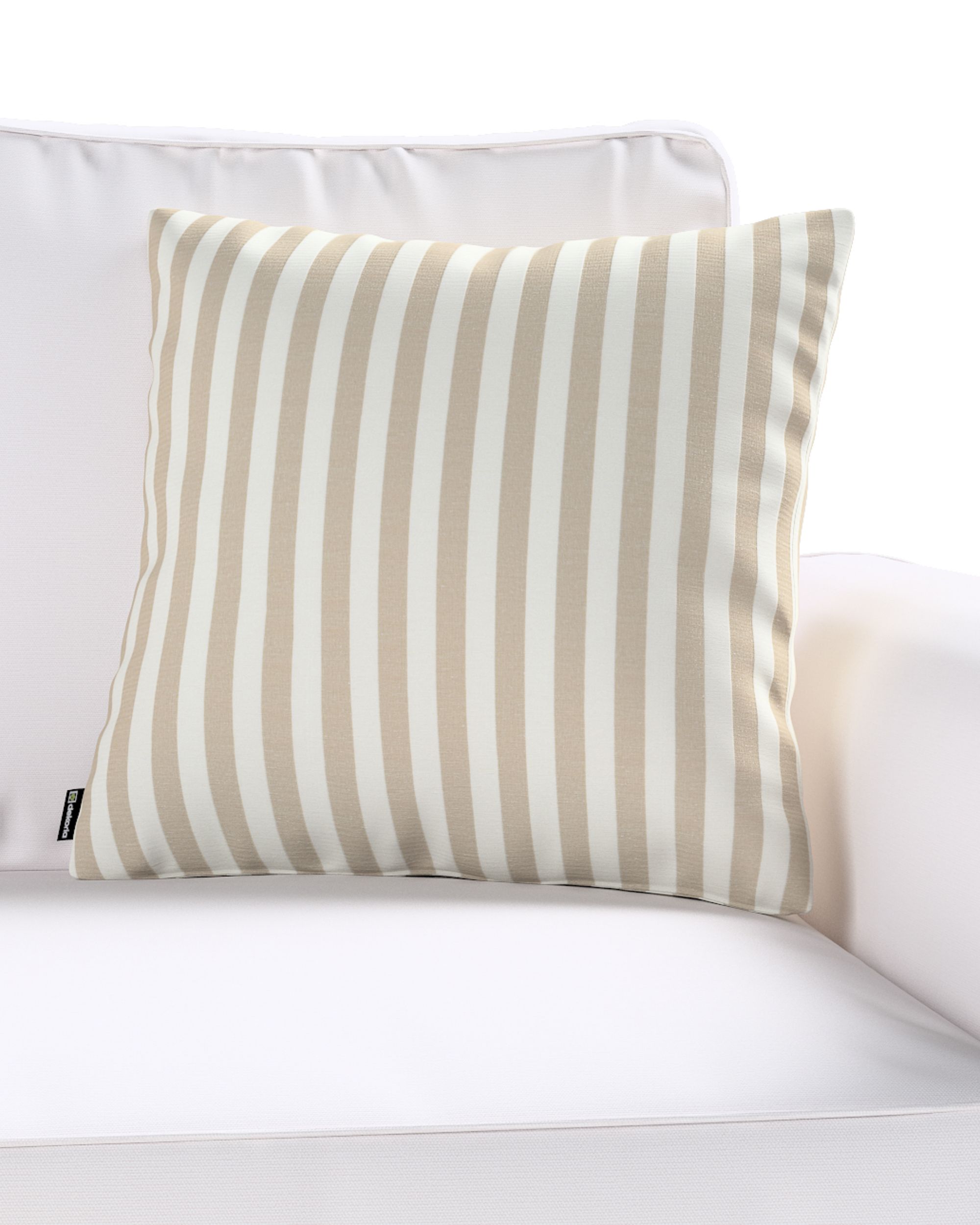 Kinga cushion cover product colour beige fabric patterned (hover)