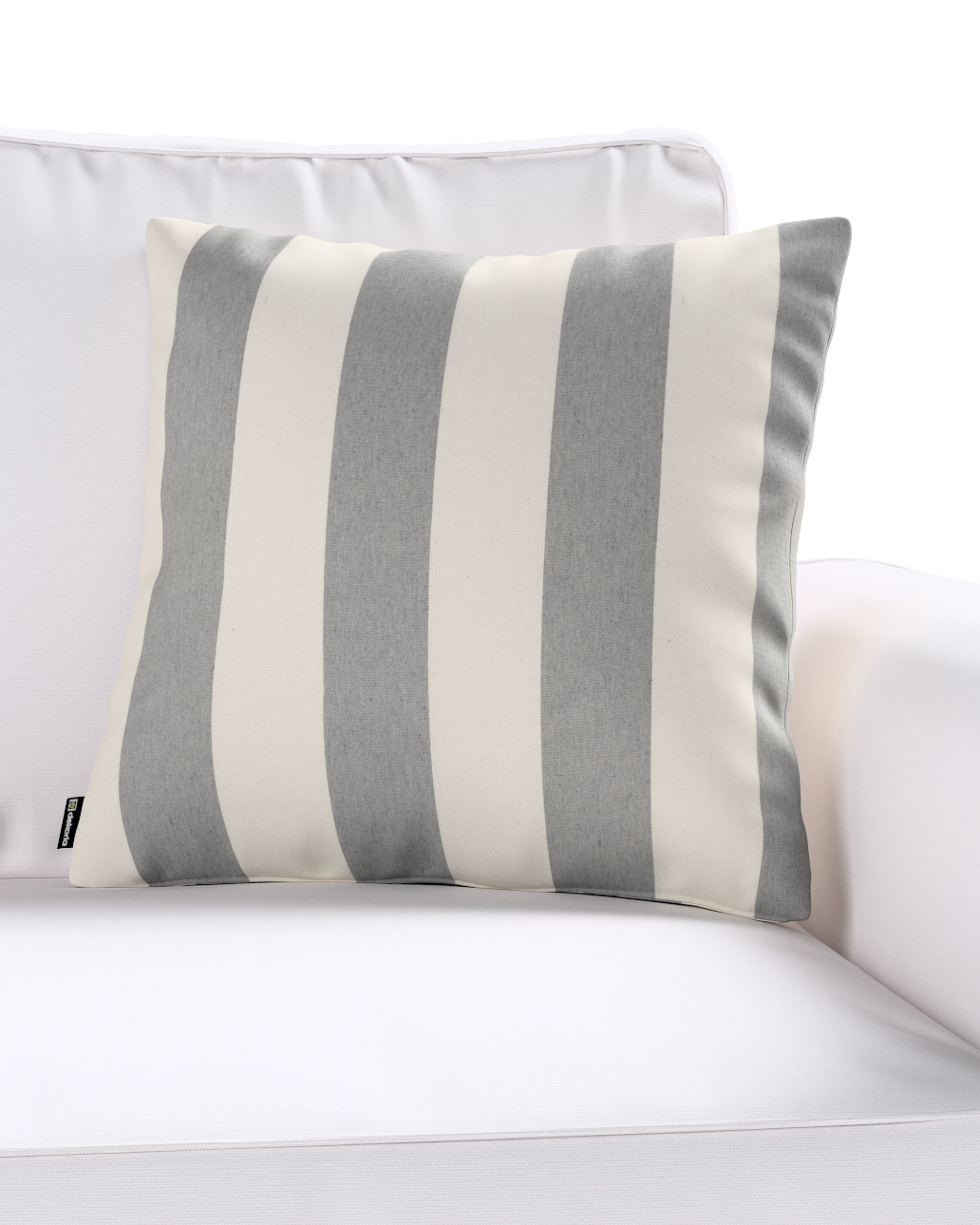 Kinga cushion cover product colour grey fabric patterned (hover)