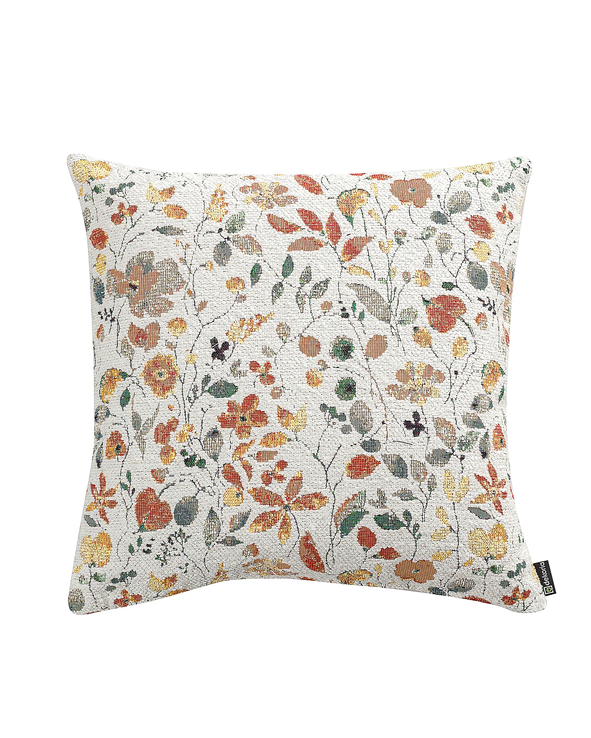 Kinga cushion cover product colour orange fabric structured, patterned (hover)