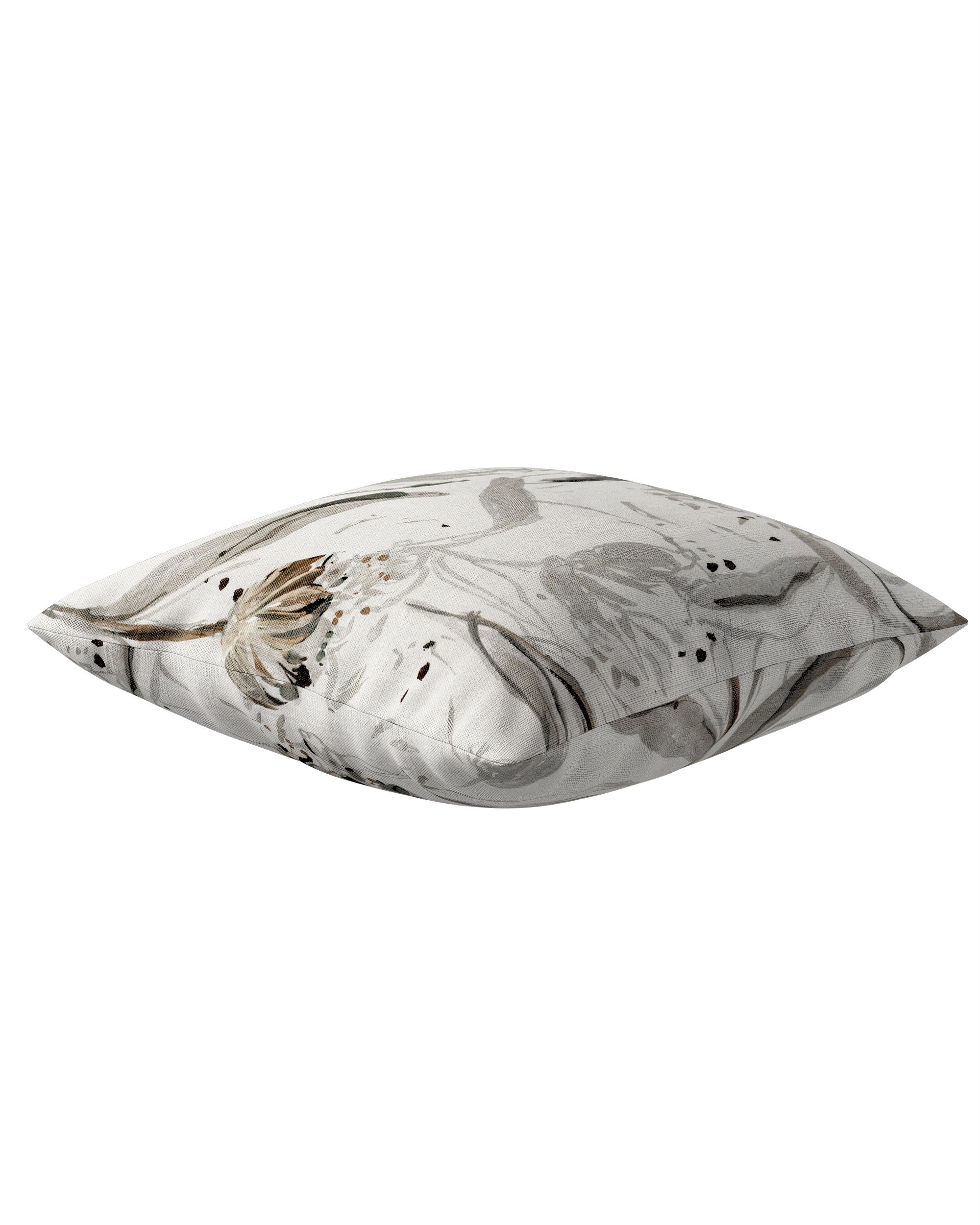 Kinga cushion cover product colour grey fabric structured, patterned (hover)