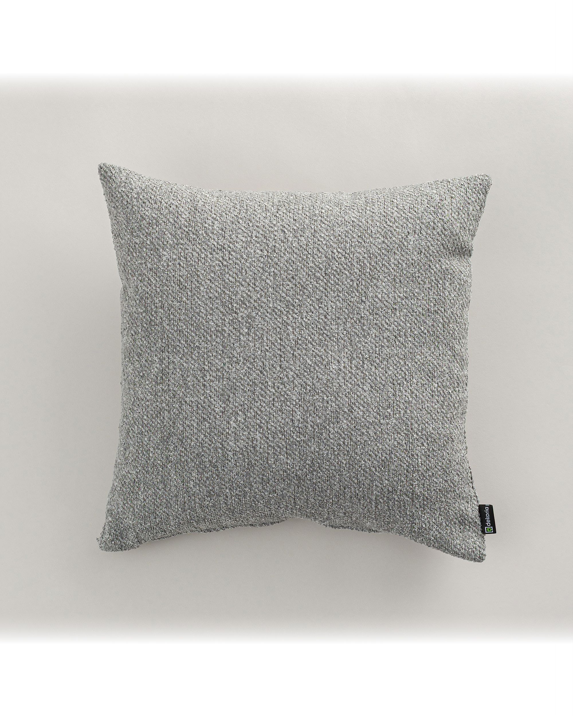 Kinga cushion cover product colour grey fabric structured