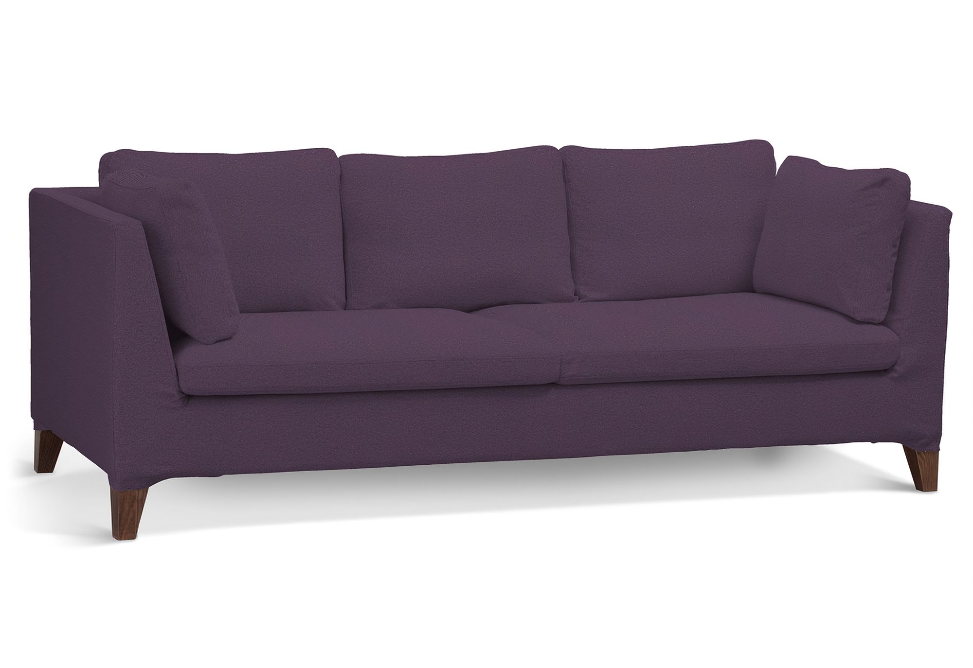 Stockholm 3-seater sofa cover product colour purple fabric structured