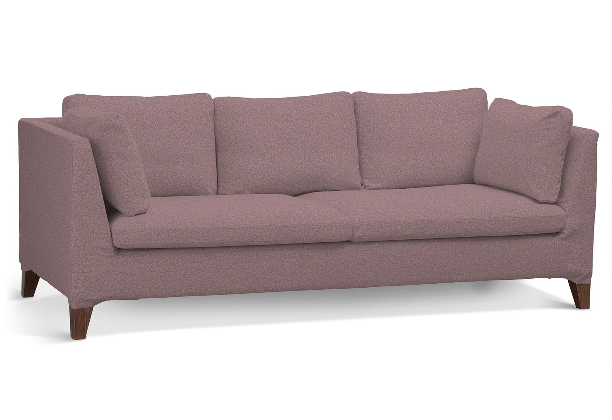 Stockholm 3-seater sofa cover product colour pink fabric structured