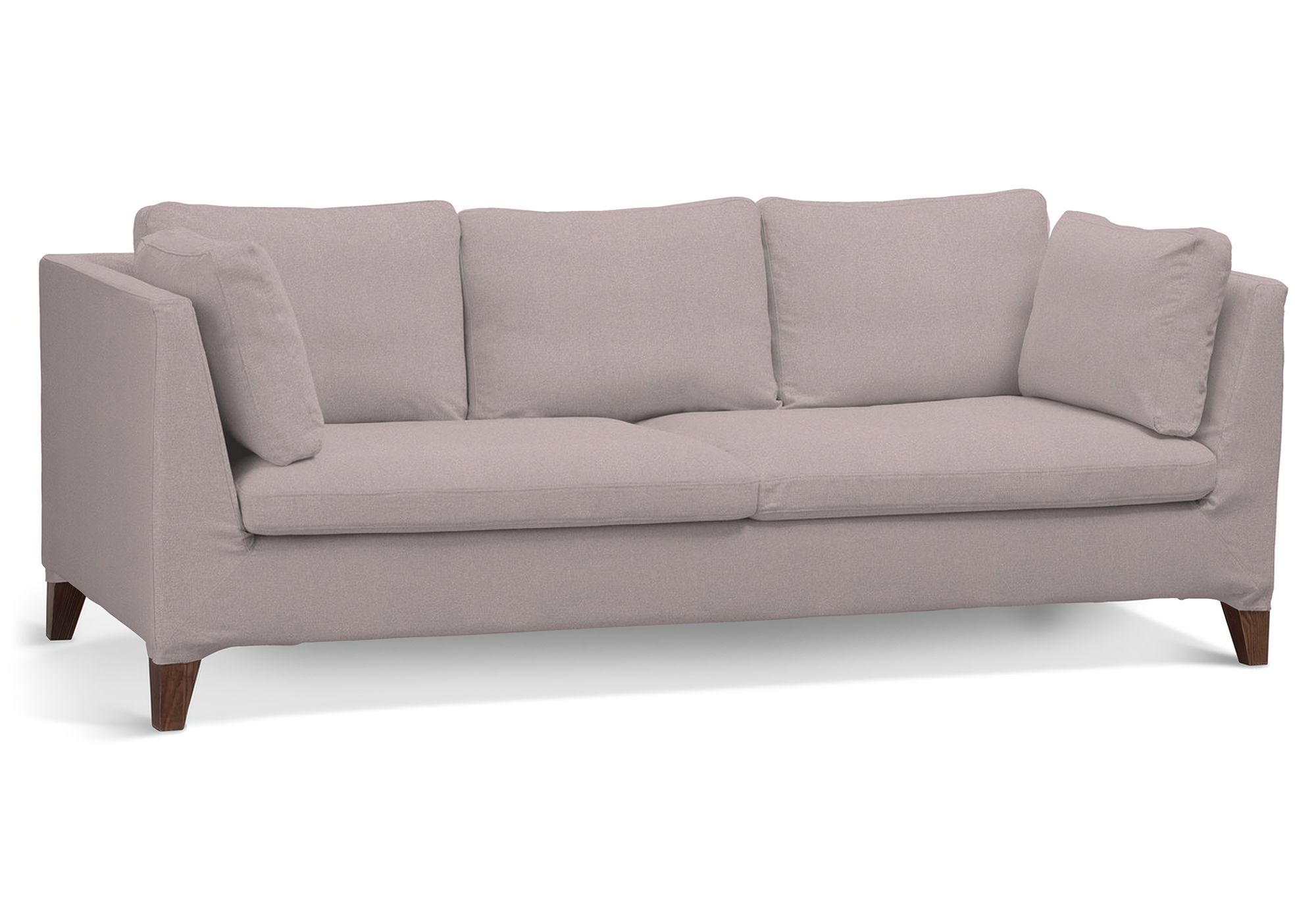 Stockholm 3-seater sofa cover product colour pink fabric structured