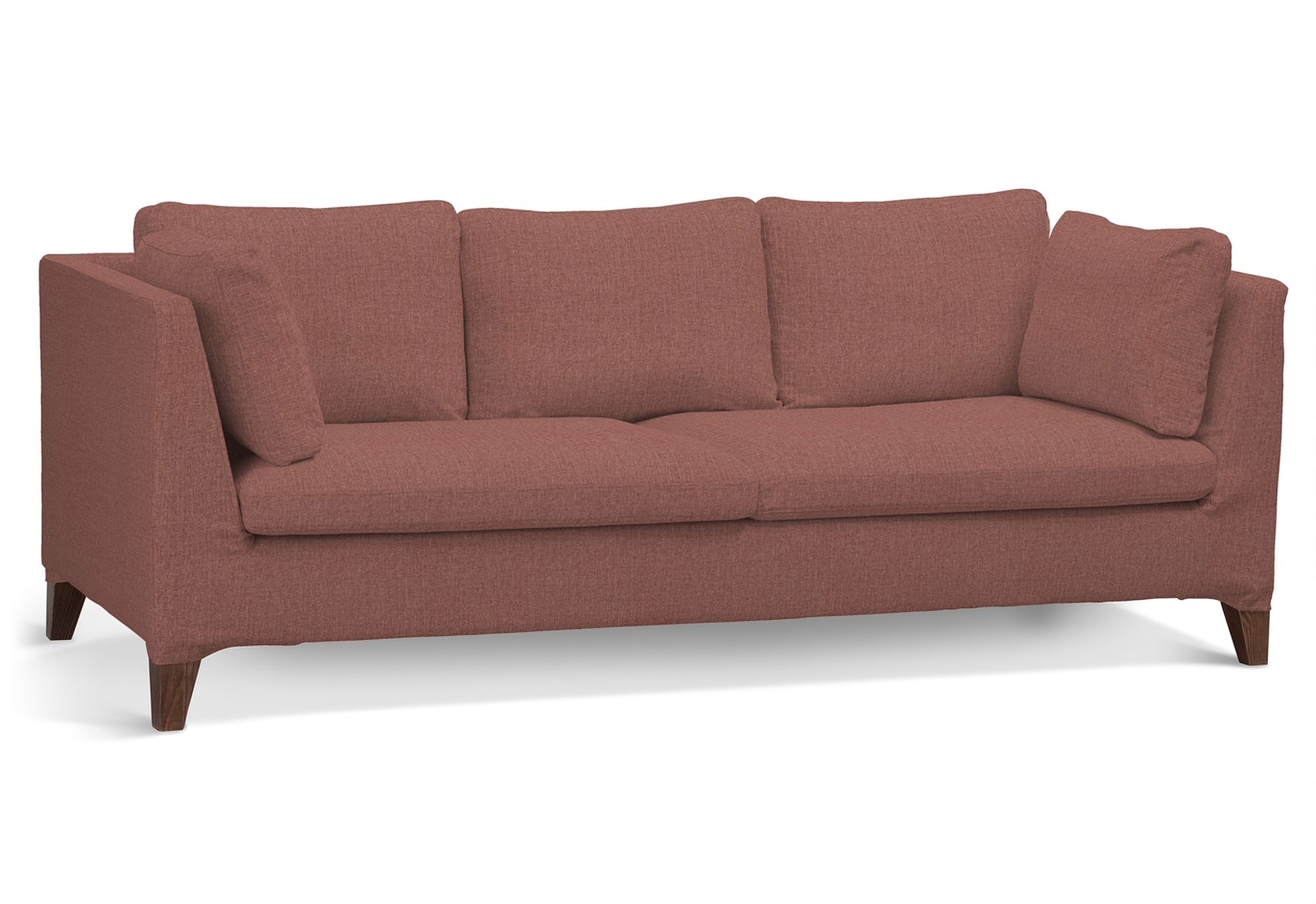 Stockholm 3-seater sofa cover product colour brown fabric structured