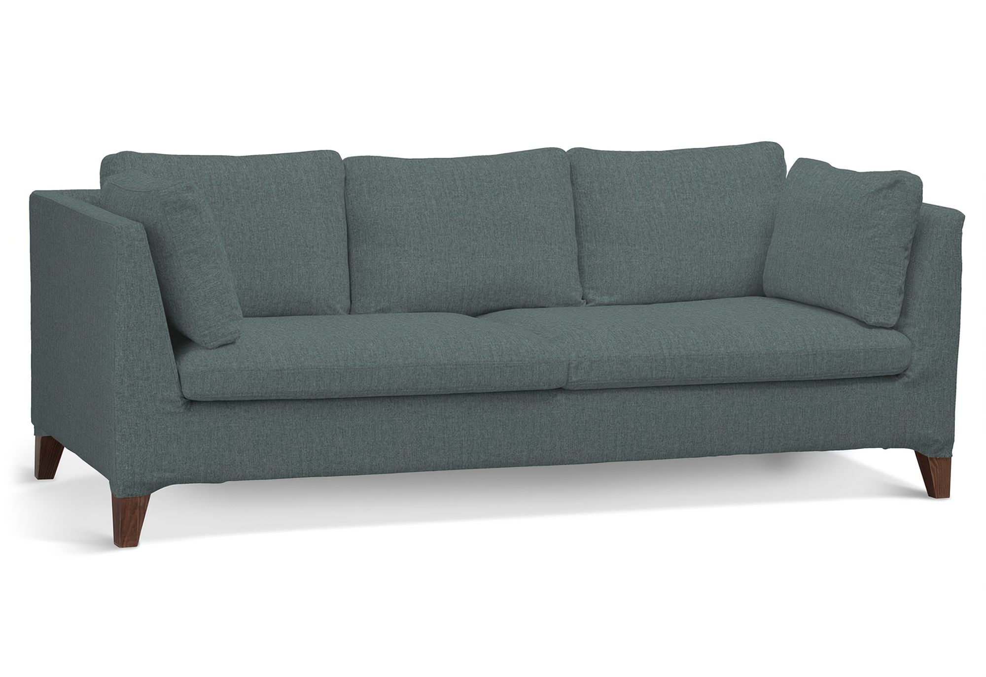 Stockholm 3-seater sofa cover product colour blue fabric structured