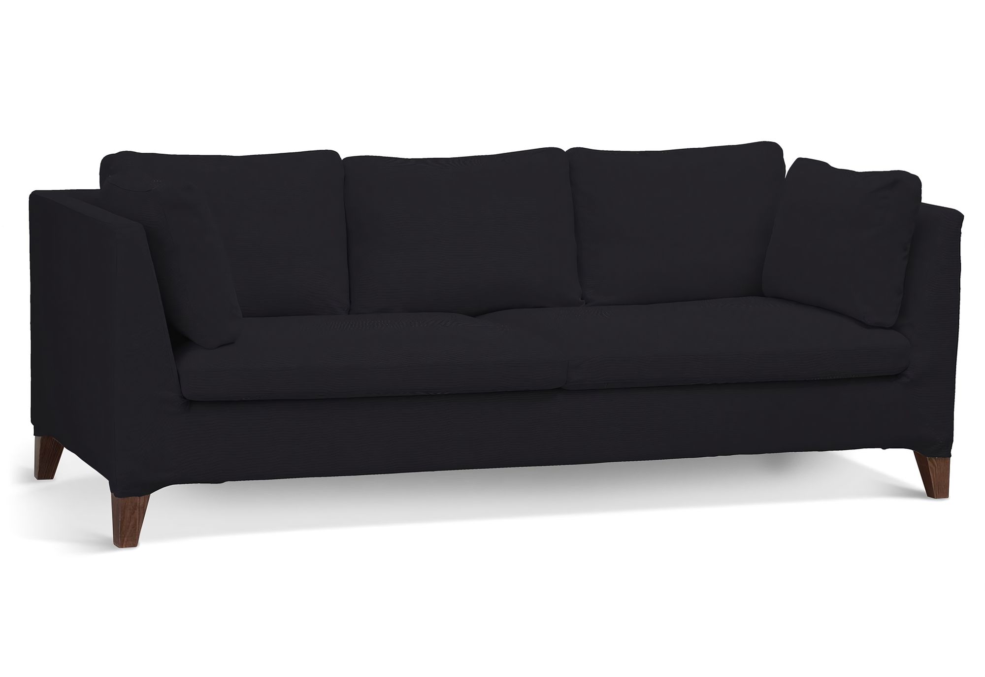 Stockholm 3-seater sofa cover product colour black fabric structured