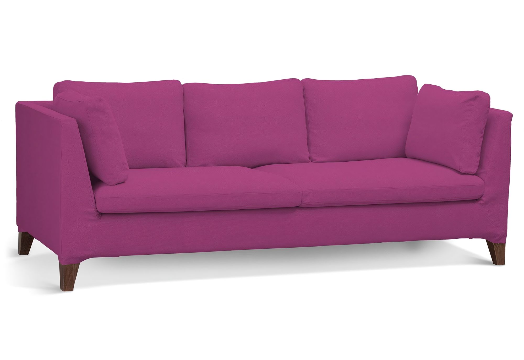Stockholm 3-seater sofa cover product colour pink fabric structured