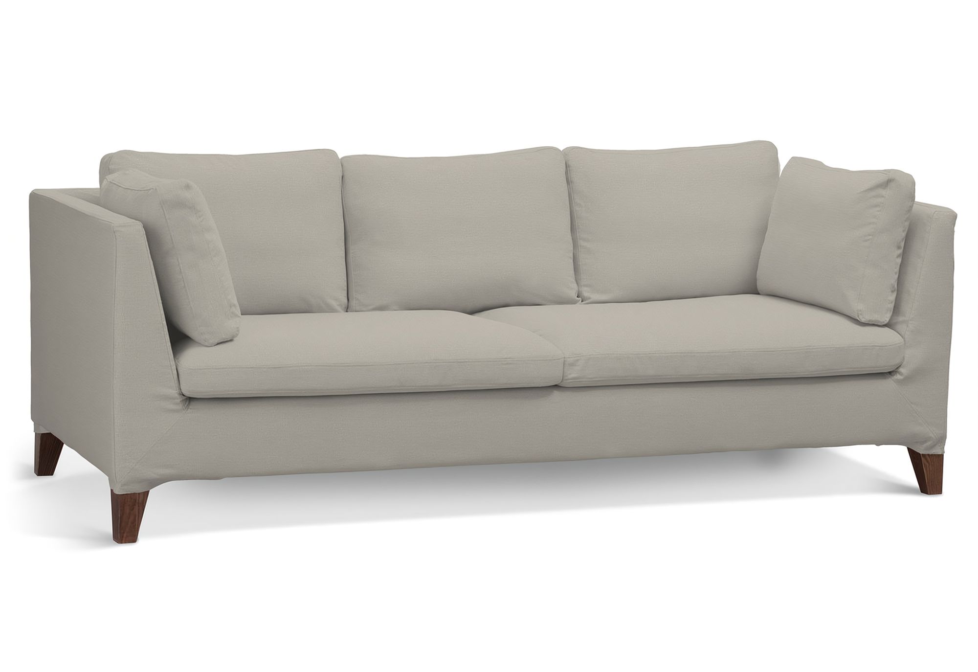 Stockholm 3-seater sofa cover product colour grey fabric velvet