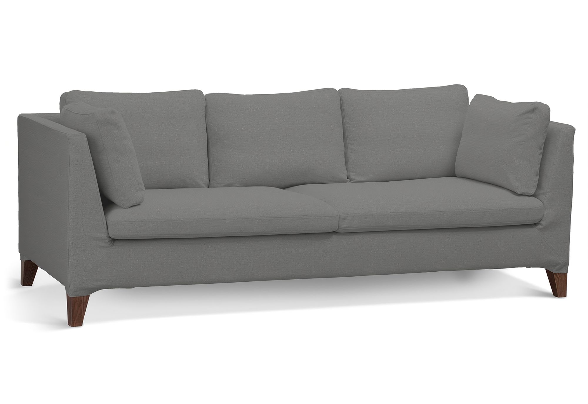 Stockholm 3-seater sofa cover product colour grey fabric velvet
