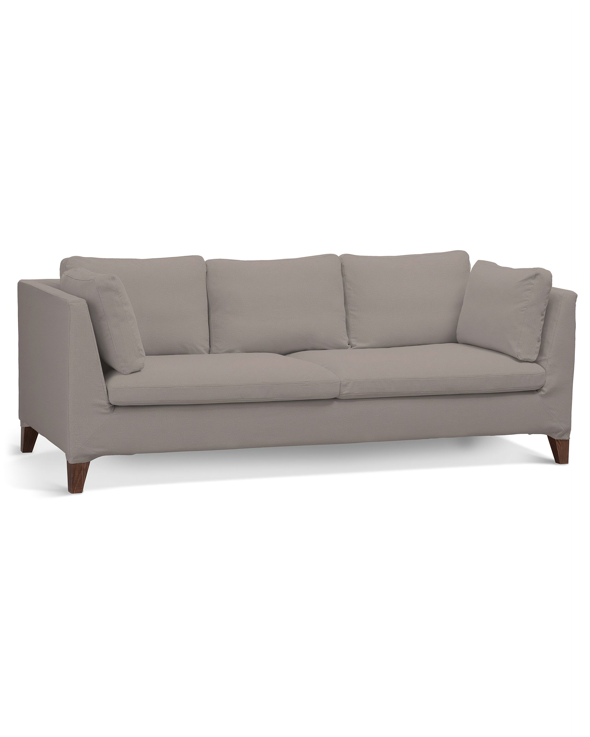 Stockholm 3-seater sofa cover product colour beige fabric velvet