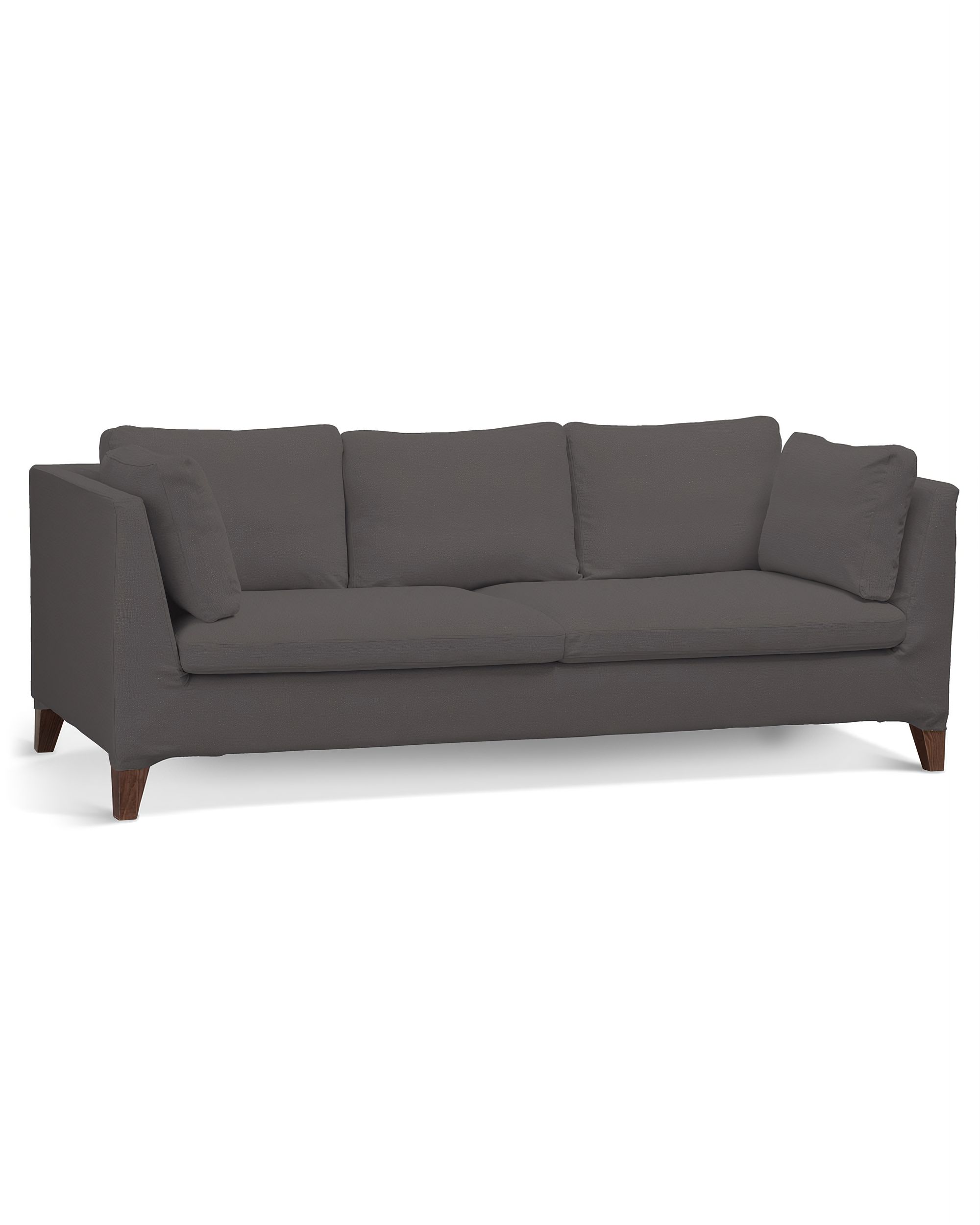 Stockholm 3-seater sofa cover product colour brown fabric velvet