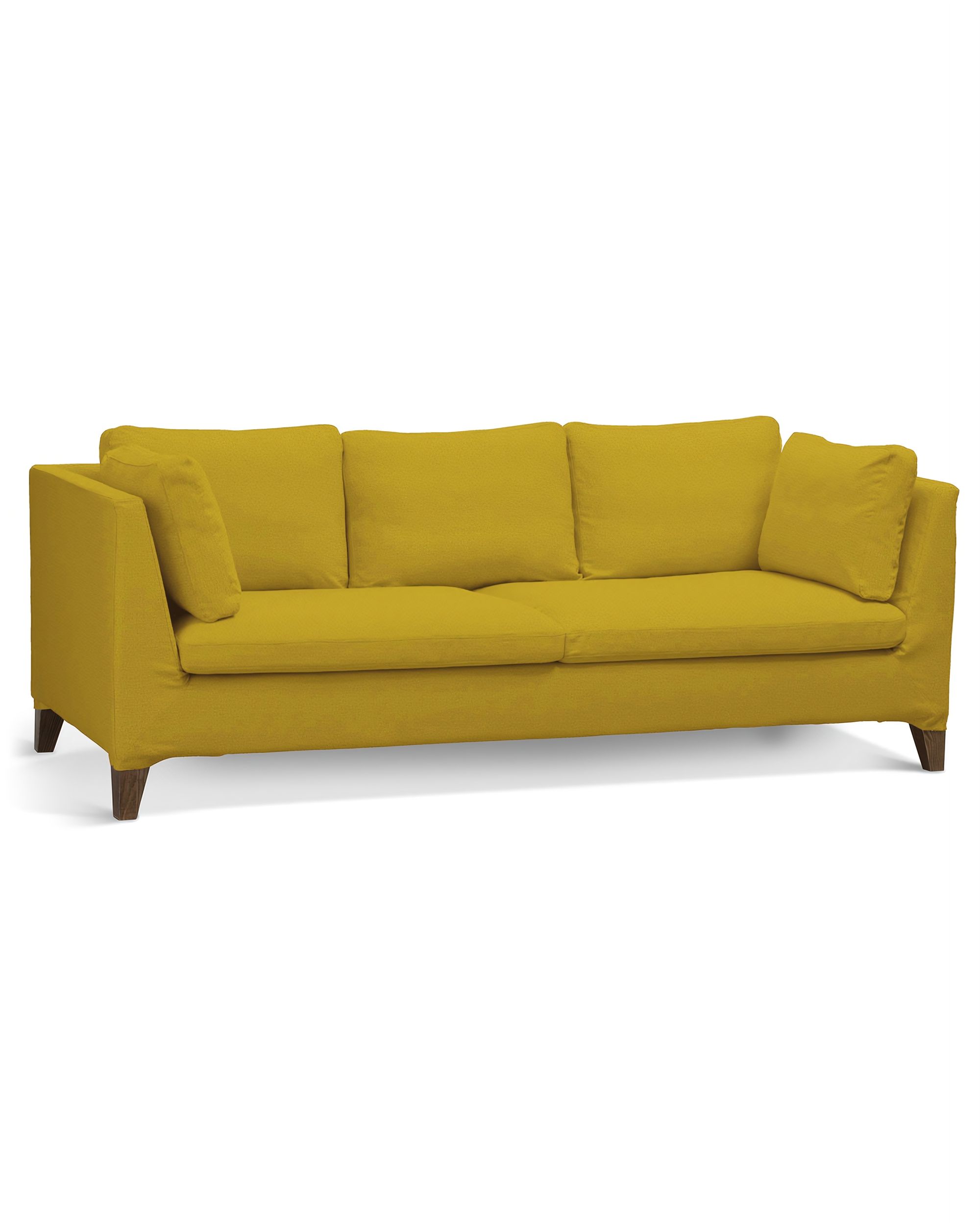 Stockholm 3-seater sofa cover product colour yellow fabric velvet