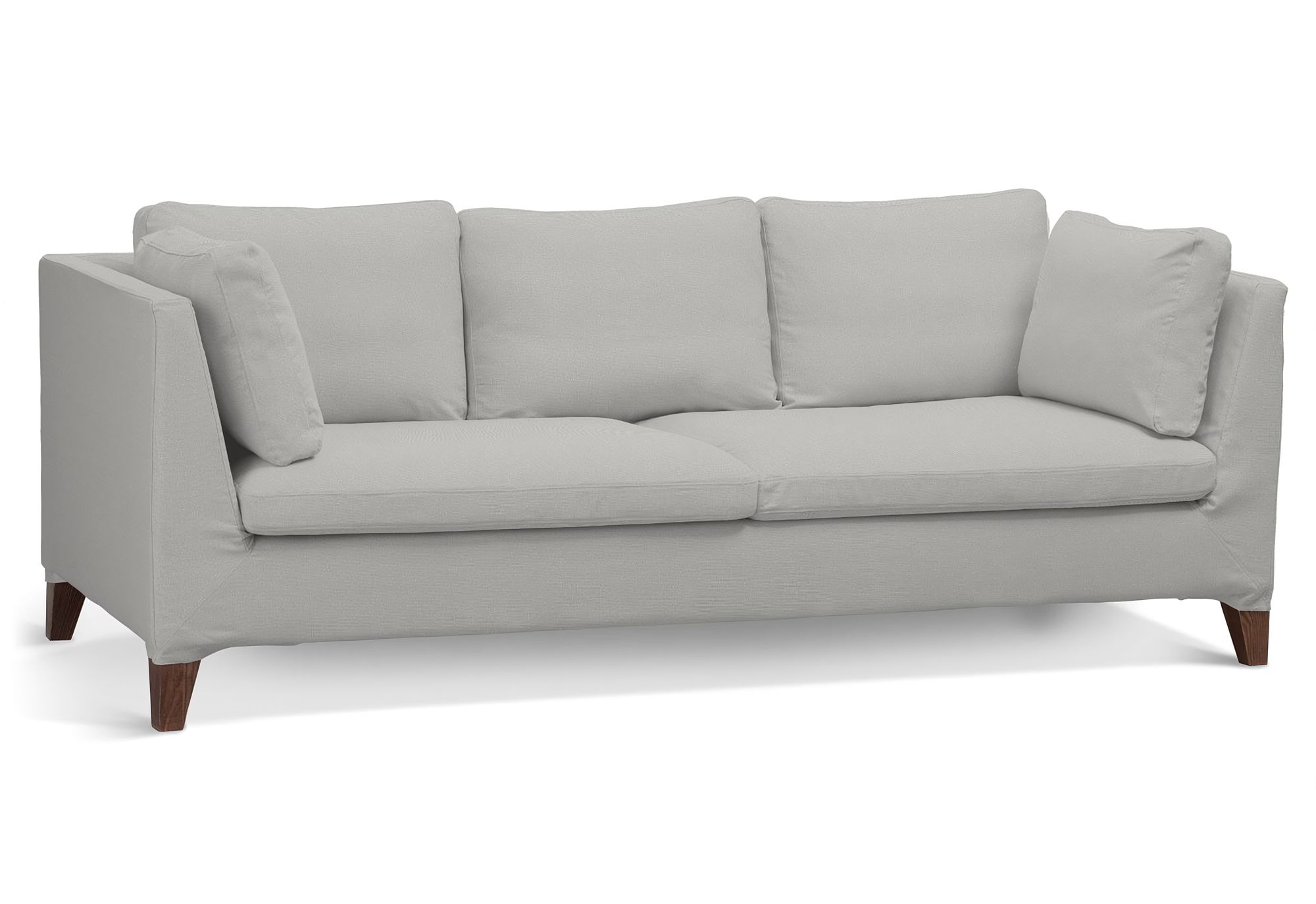 Stockholm 3-seater sofa cover product colour grey fabric structured