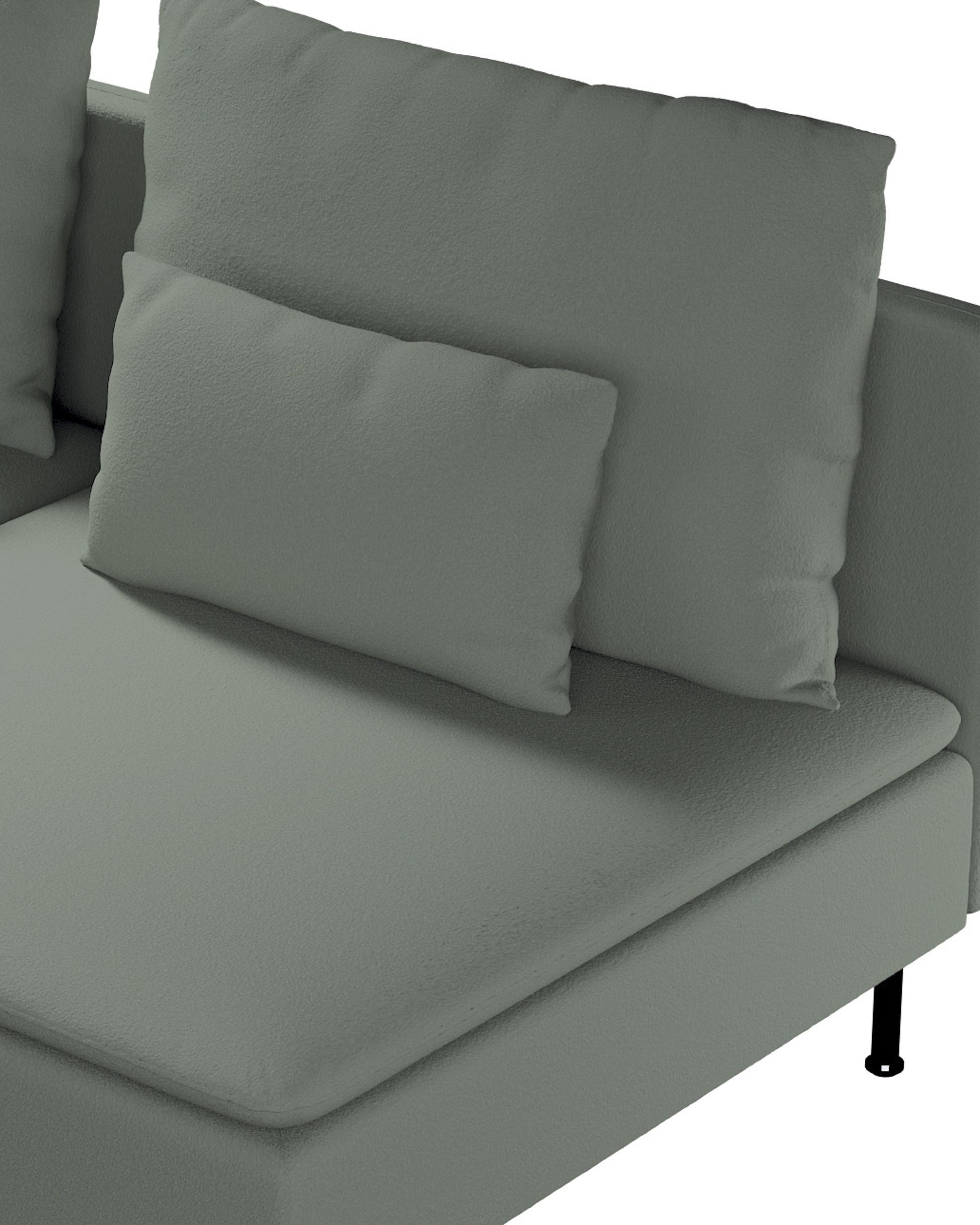Söderhamn 3-seater section, non-convertible product colour green fabric structured (hover)