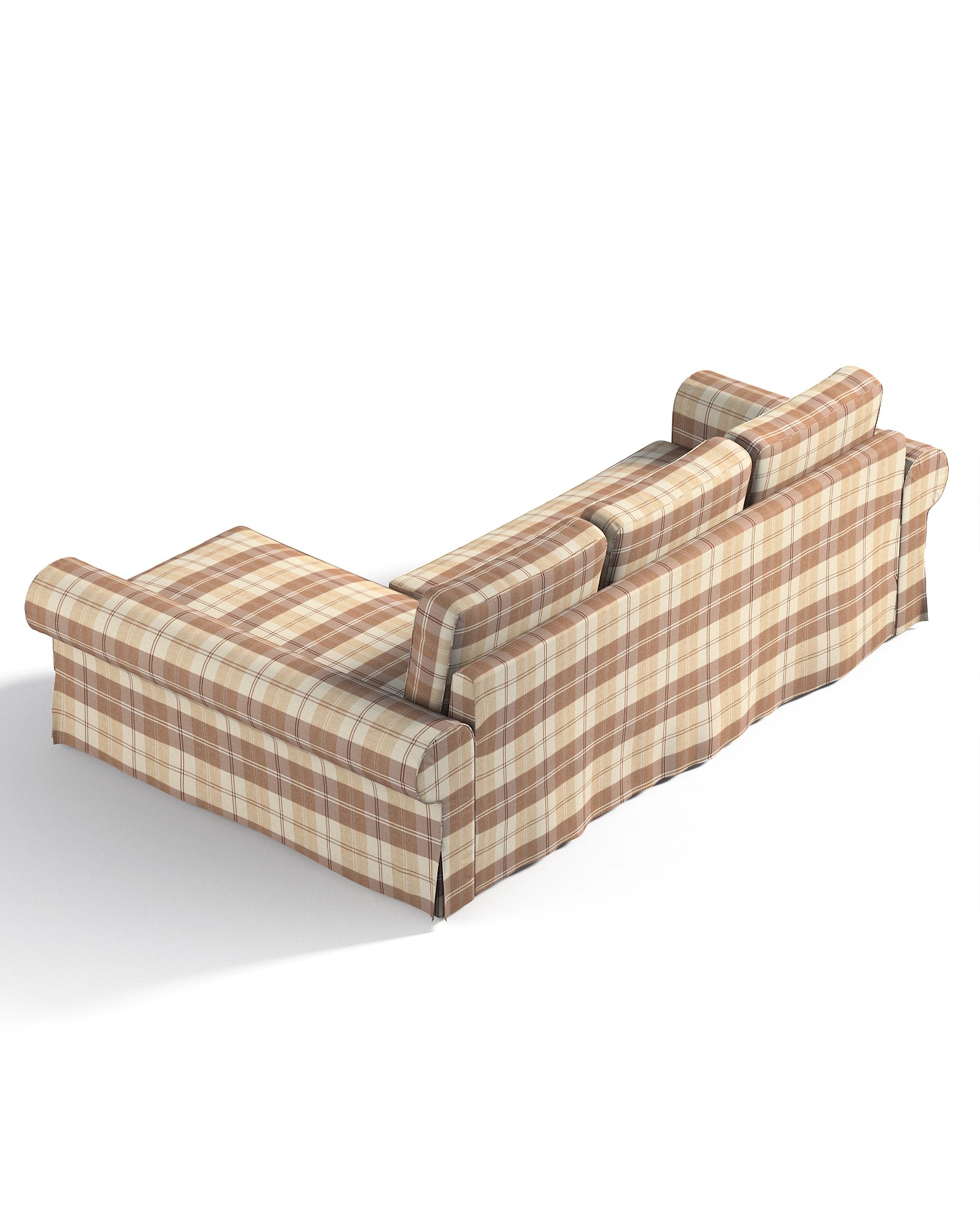Backabro sofa bed with chaise longue cover product colour beige fabric structured, patterned (hover)