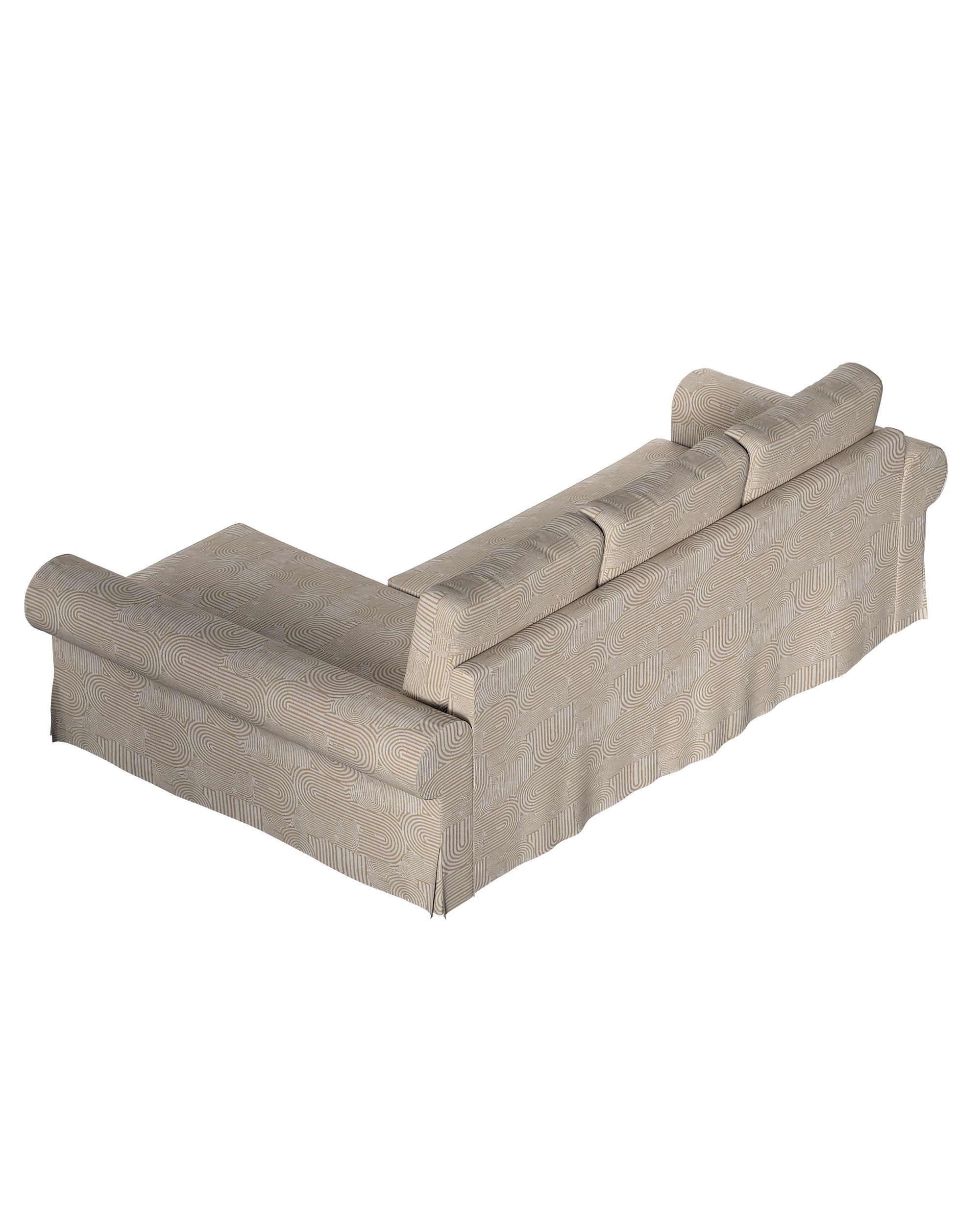 Backabro sofa bed with chaise longue cover product colour beige fabric structured, patterned (hover)