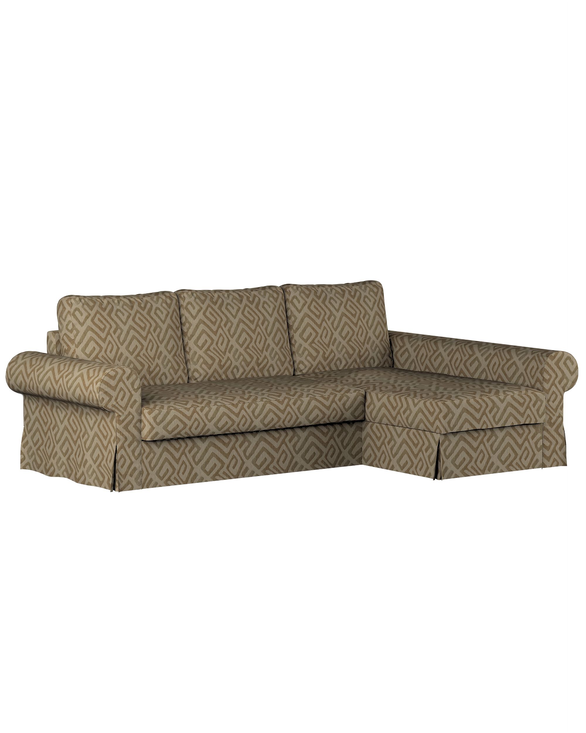 Backabro sofa bed with chaise longue cover product colour beige fabric structured, patterned