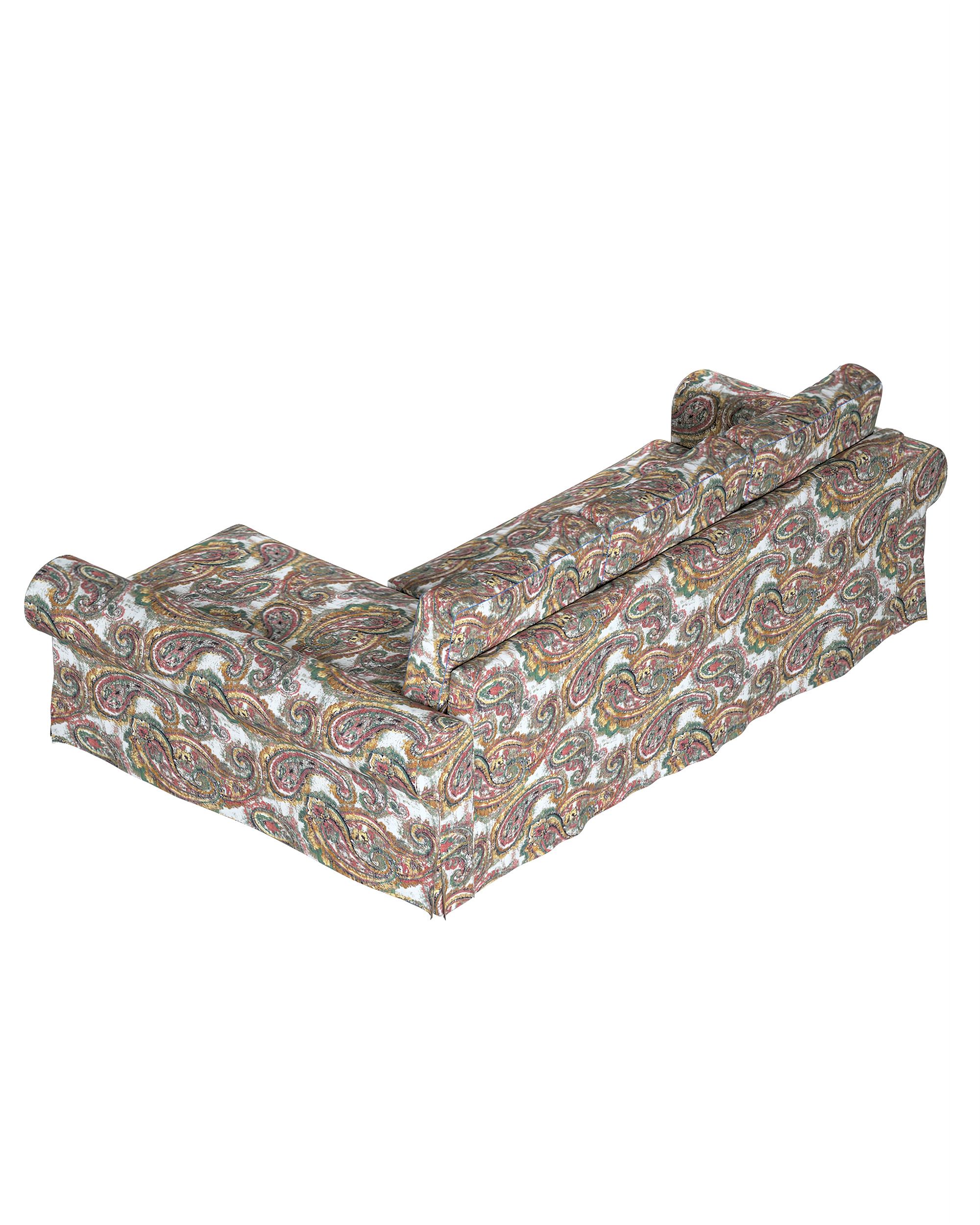 Backabro sofa bed with chaise longue cover product colour multicolour fabric structured, patterned (hover)
