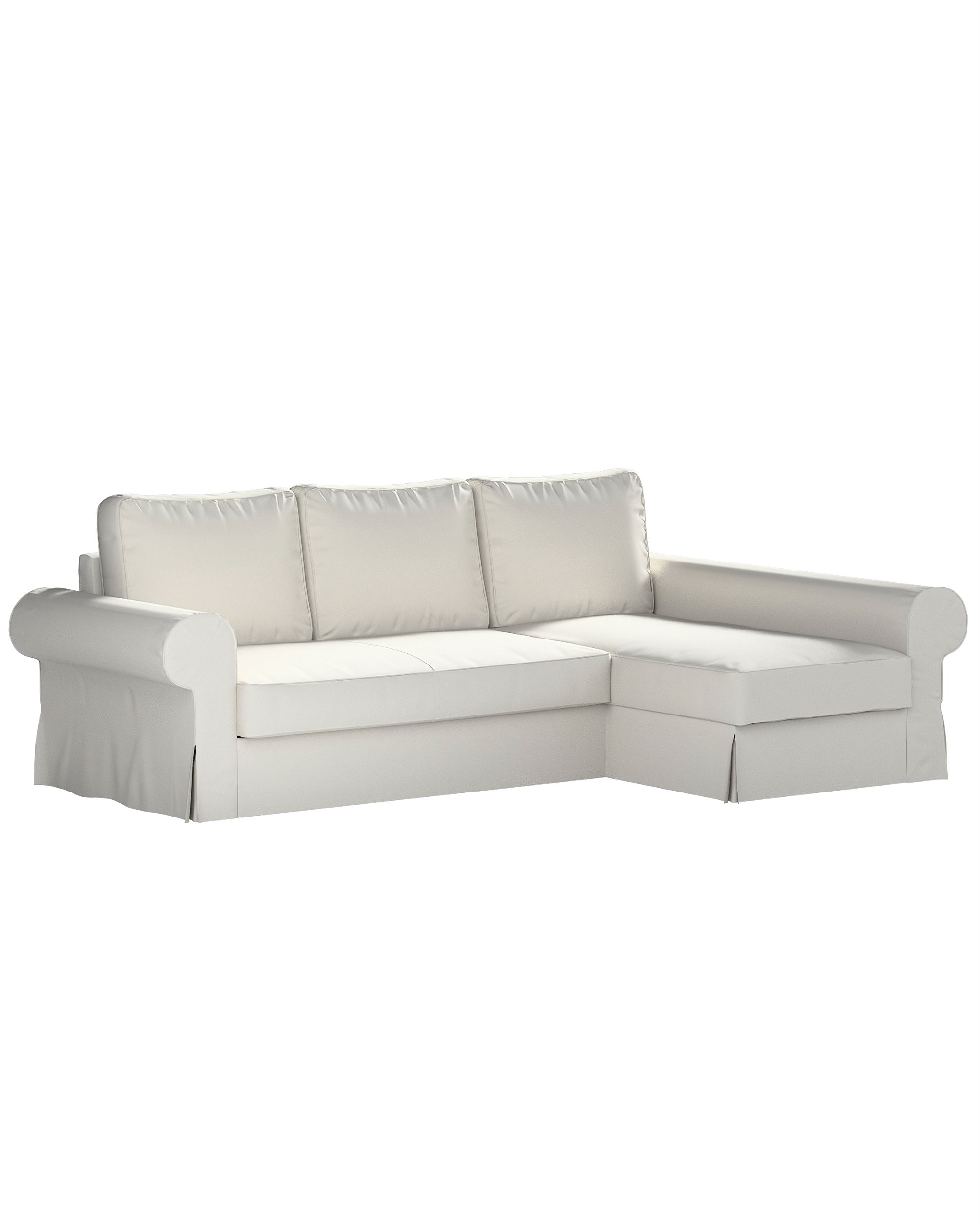 Backabro sofa bed with chaise longue cover product colour grey fabric structured