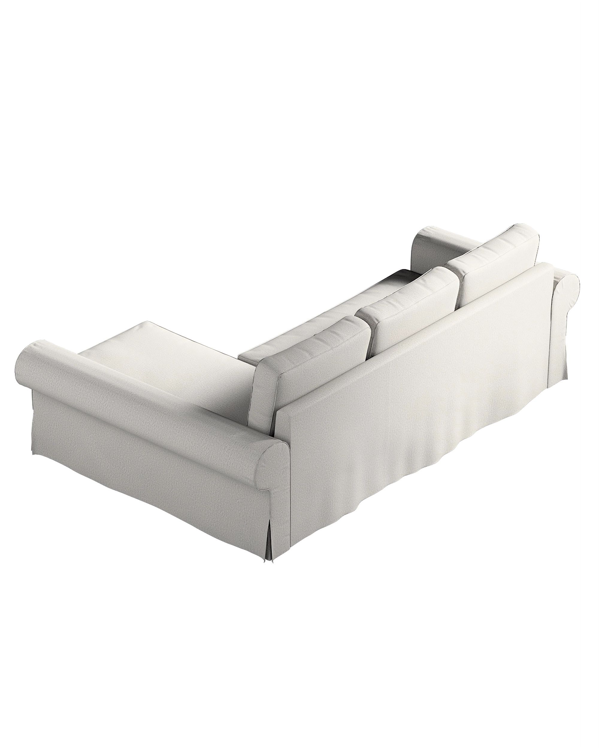 Backabro sofa bed with chaise longue cover product colour grey fabric structured (hover)
