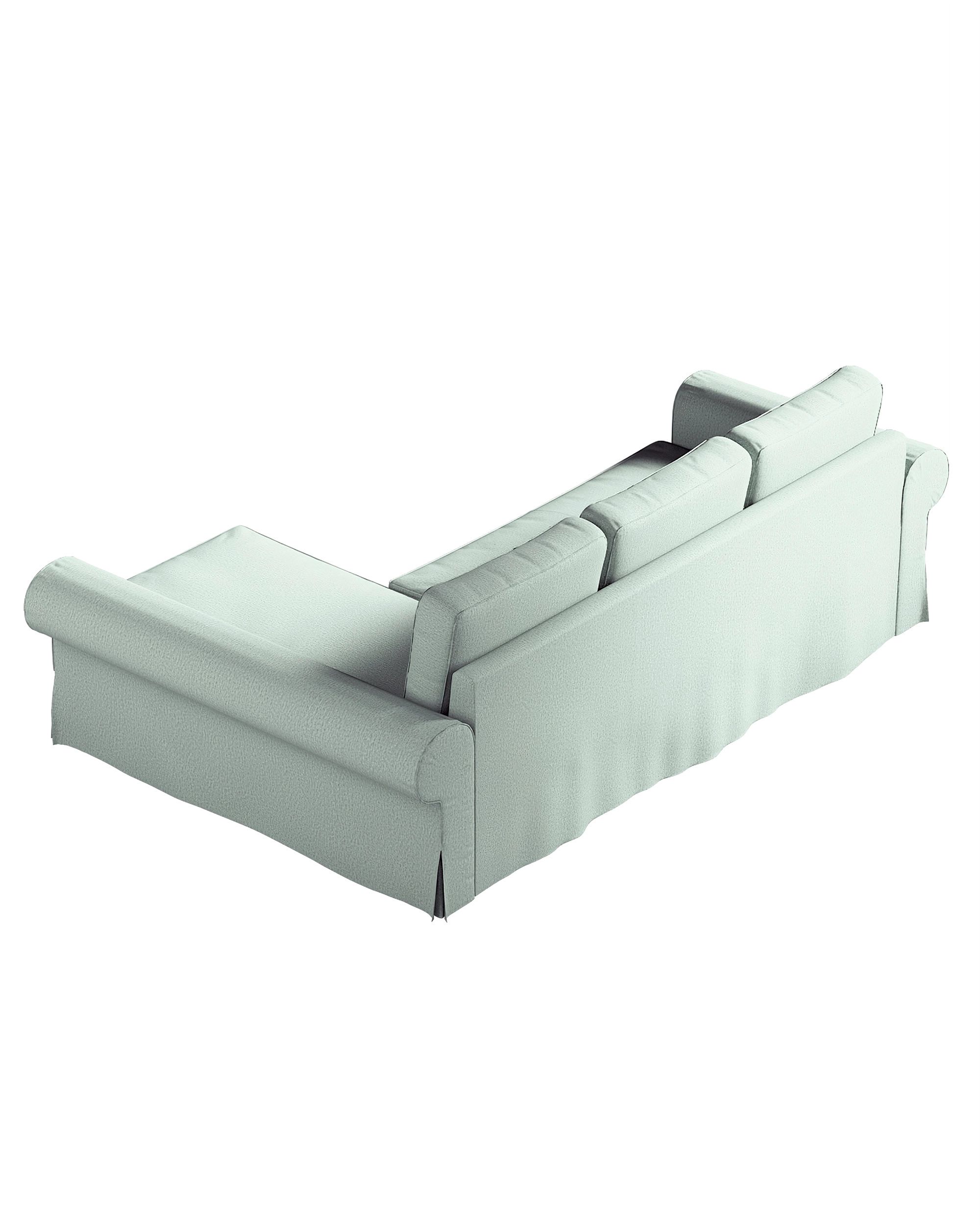 Backabro sofa bed with chaise longue cover product colour green fabric structured (hover)