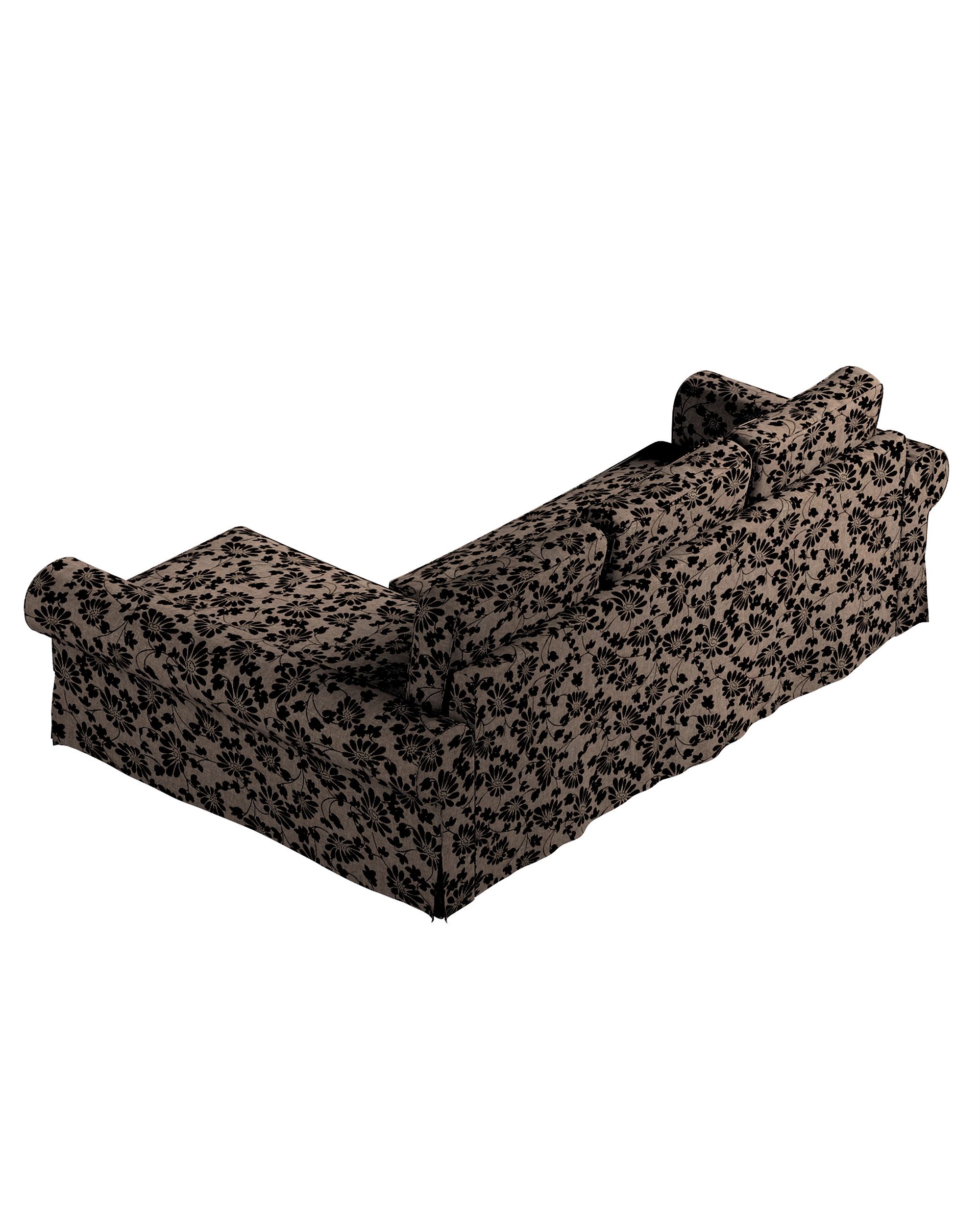 Backabro sofa bed with chaise longue cover product colour brown fabric structured, patterned (hover)