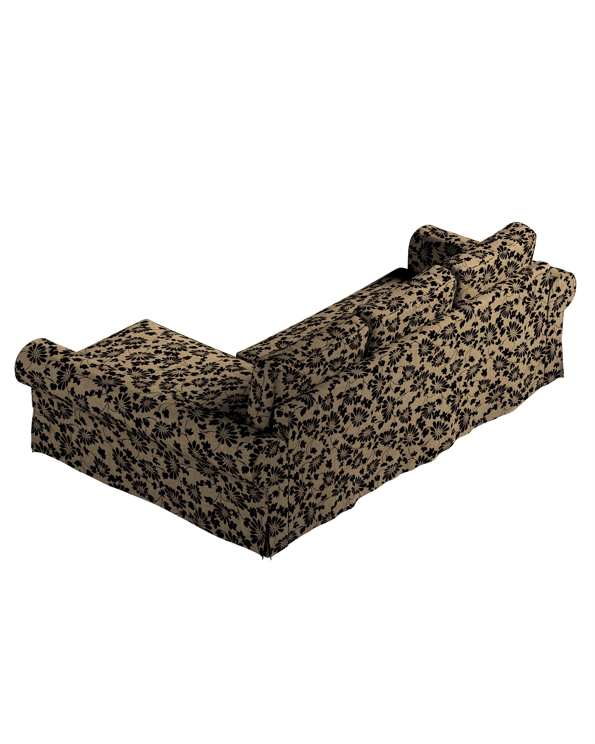 Backabro sofa bed with chaise longue cover product colour beige fabric structured, patterned (hover)