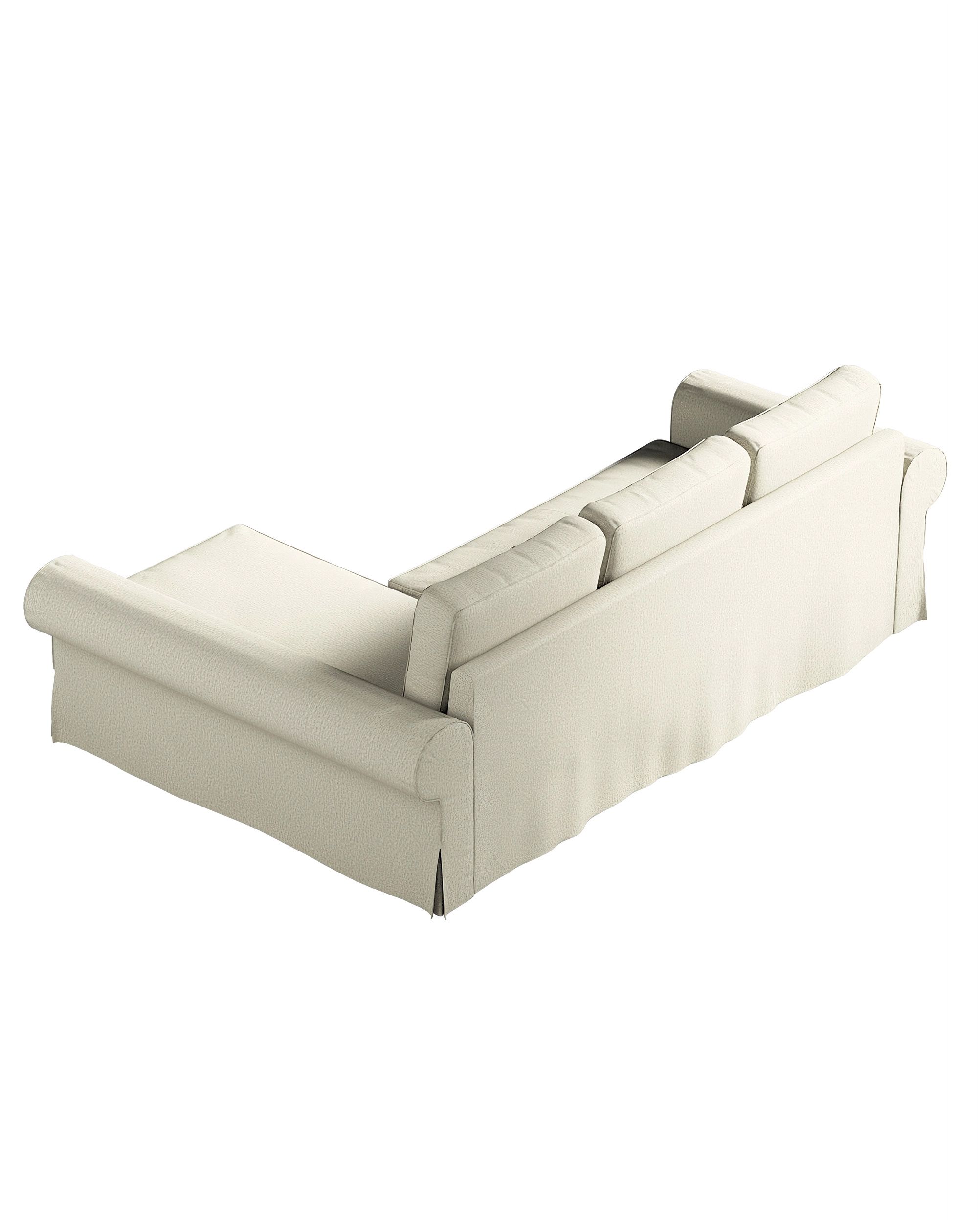 Backabro sofa bed with chaise longue cover product colour beige fabric structured (hover)