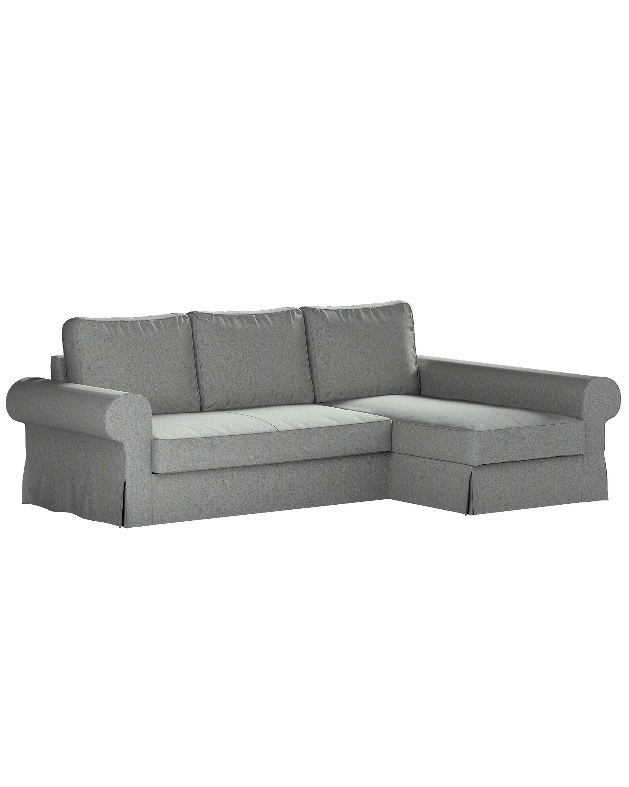 Backabro sofa bed with chaise longue cover product colour blue fabric structured