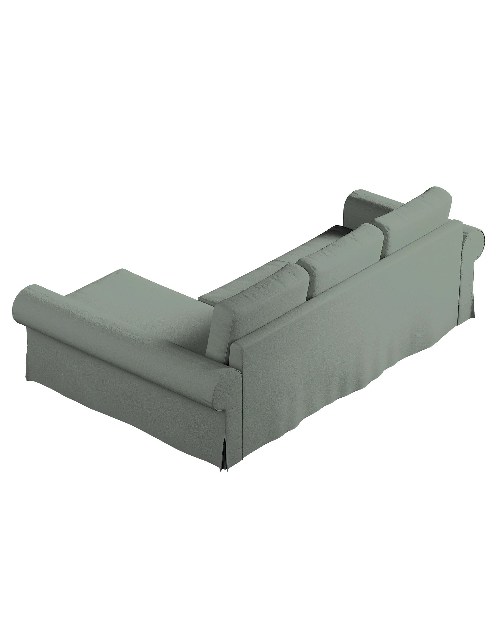 Backabro sofa bed with chaise longue cover product colour green fabric structured (hover)