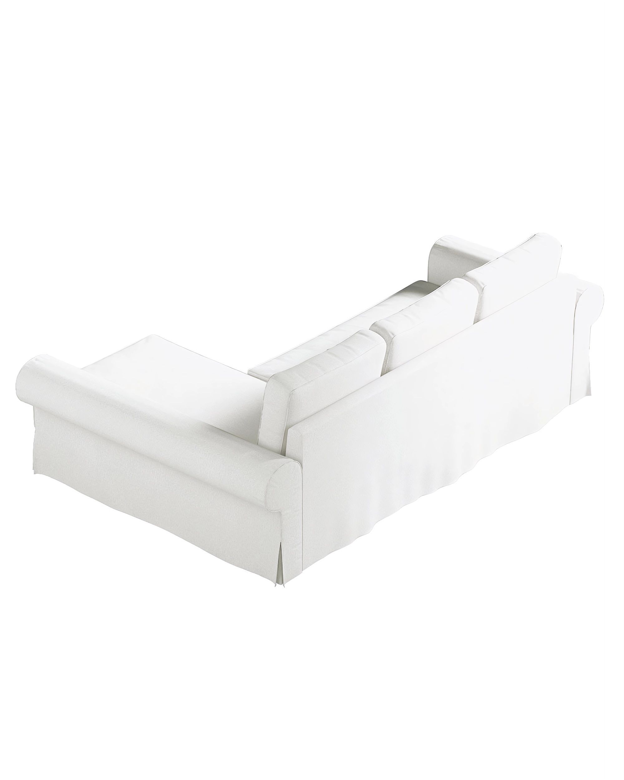 Backabro sofa bed with chaise longue cover product colour cream fabric structured (hover)