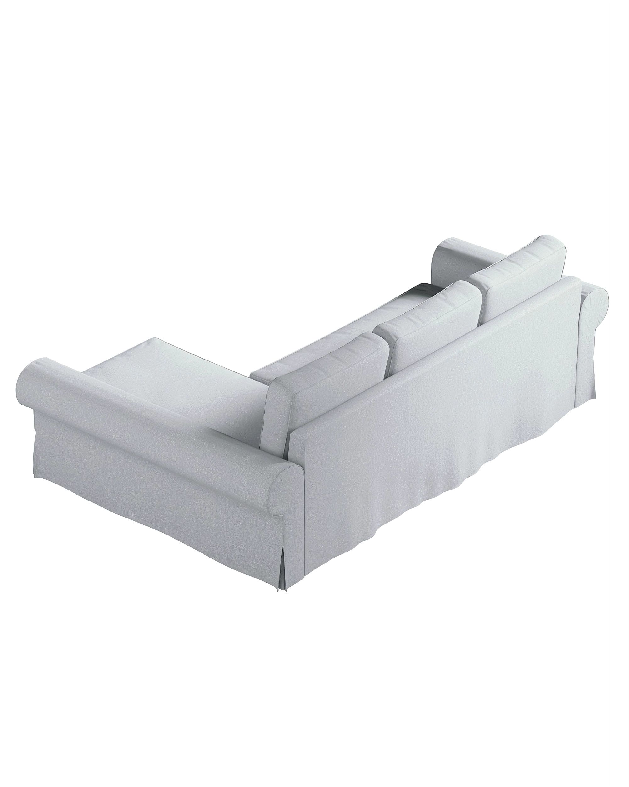 Backabro sofa bed with chaise longue cover product colour grey fabric structured (hover)
