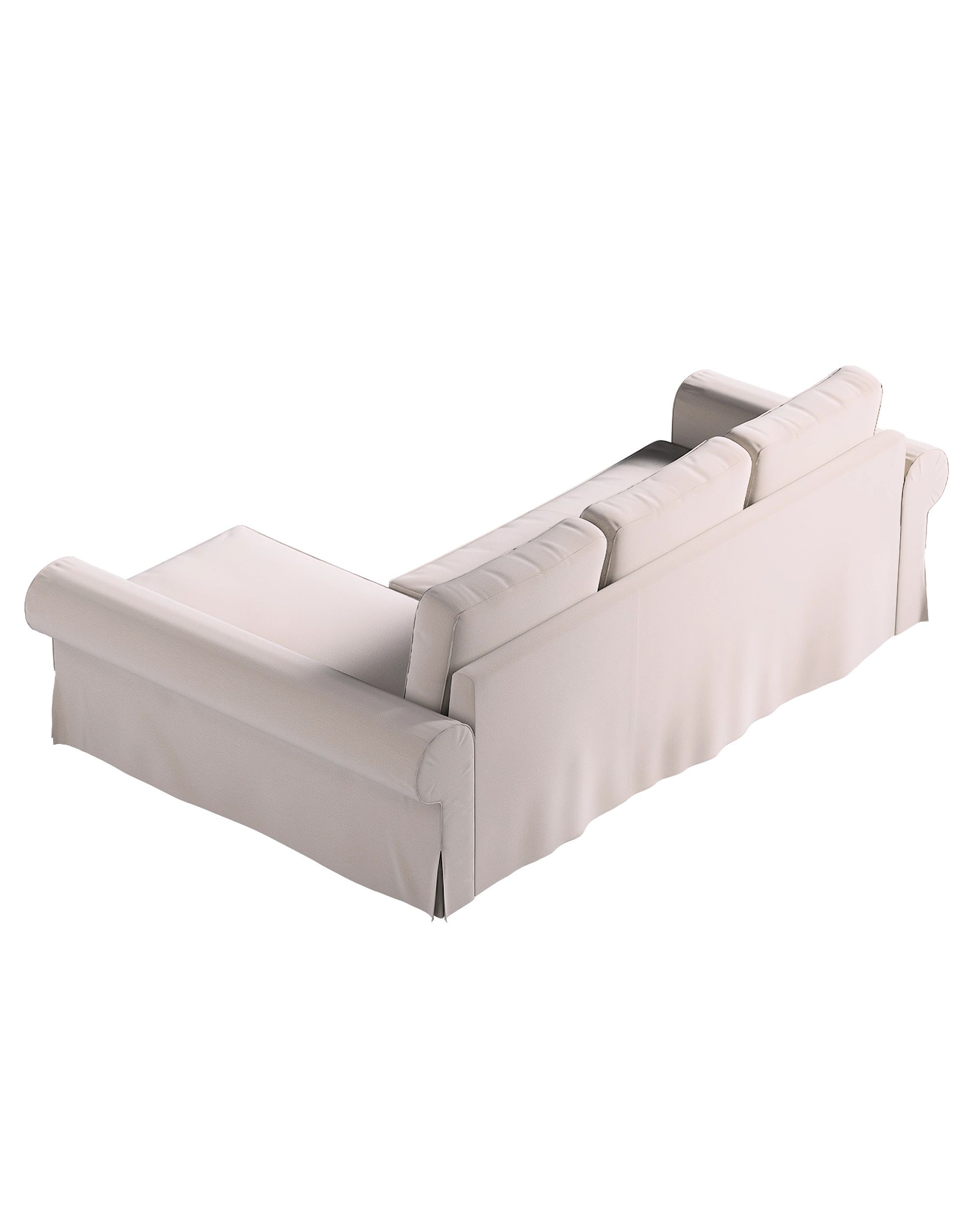 Backabro sofa bed with chaise longue cover product colour beige fabric velvet (hover)