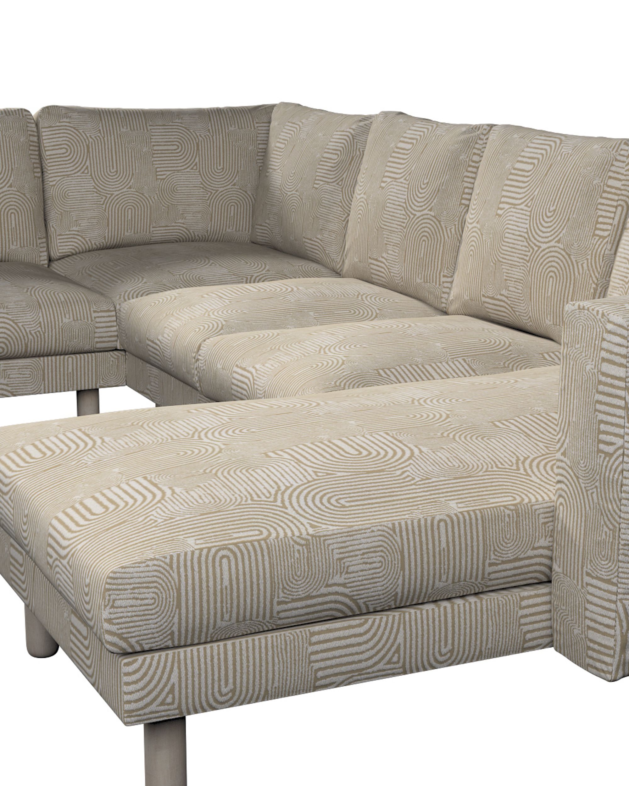 Norsborg 5-seat corner sofa with chaise longue cover product colour beige fabric structured, patterned (hover)