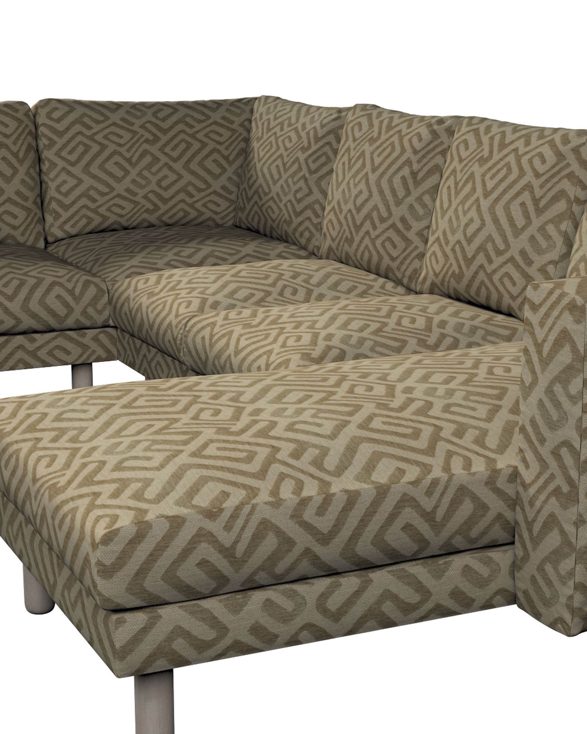 Norsborg 5-seat corner sofa with chaise longue cover product colour beige fabric structured, patterned (hover)