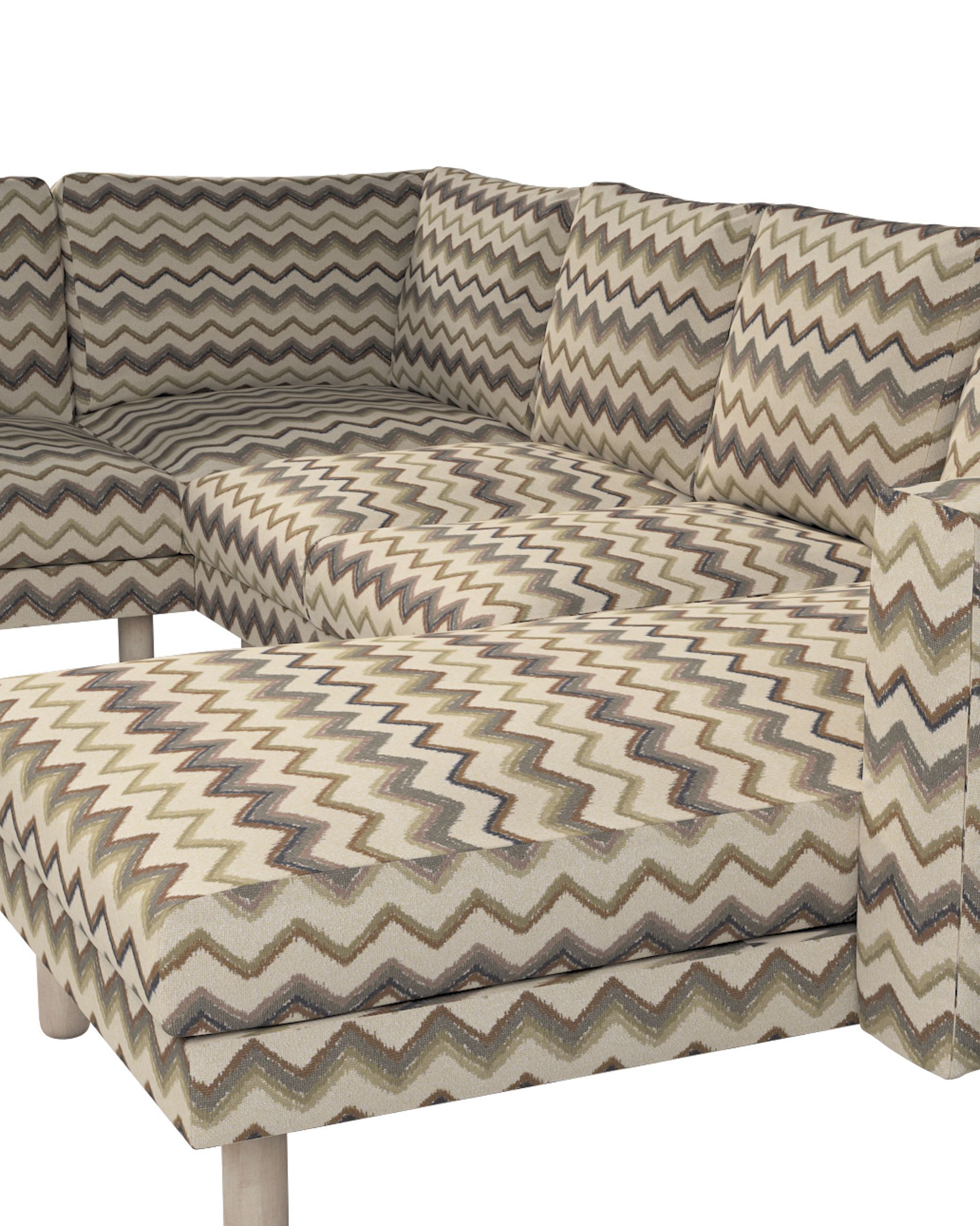 Norsborg 5-seat corner sofa with chaise longue cover product colour beige fabric structured, patterned (hover)