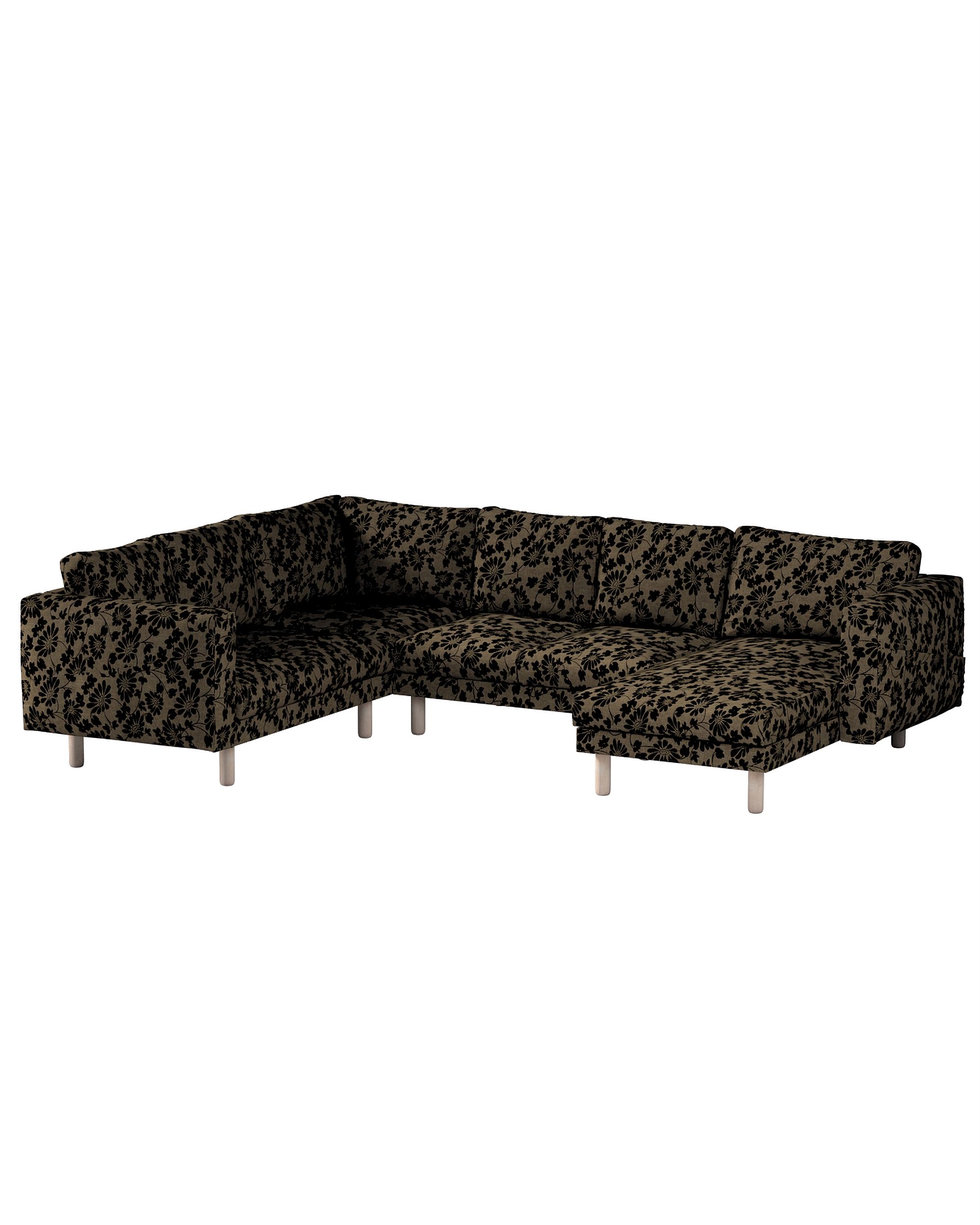 Norsborg 5-seat corner sofa with chaise longue cover product colour beige fabric structured, patterned