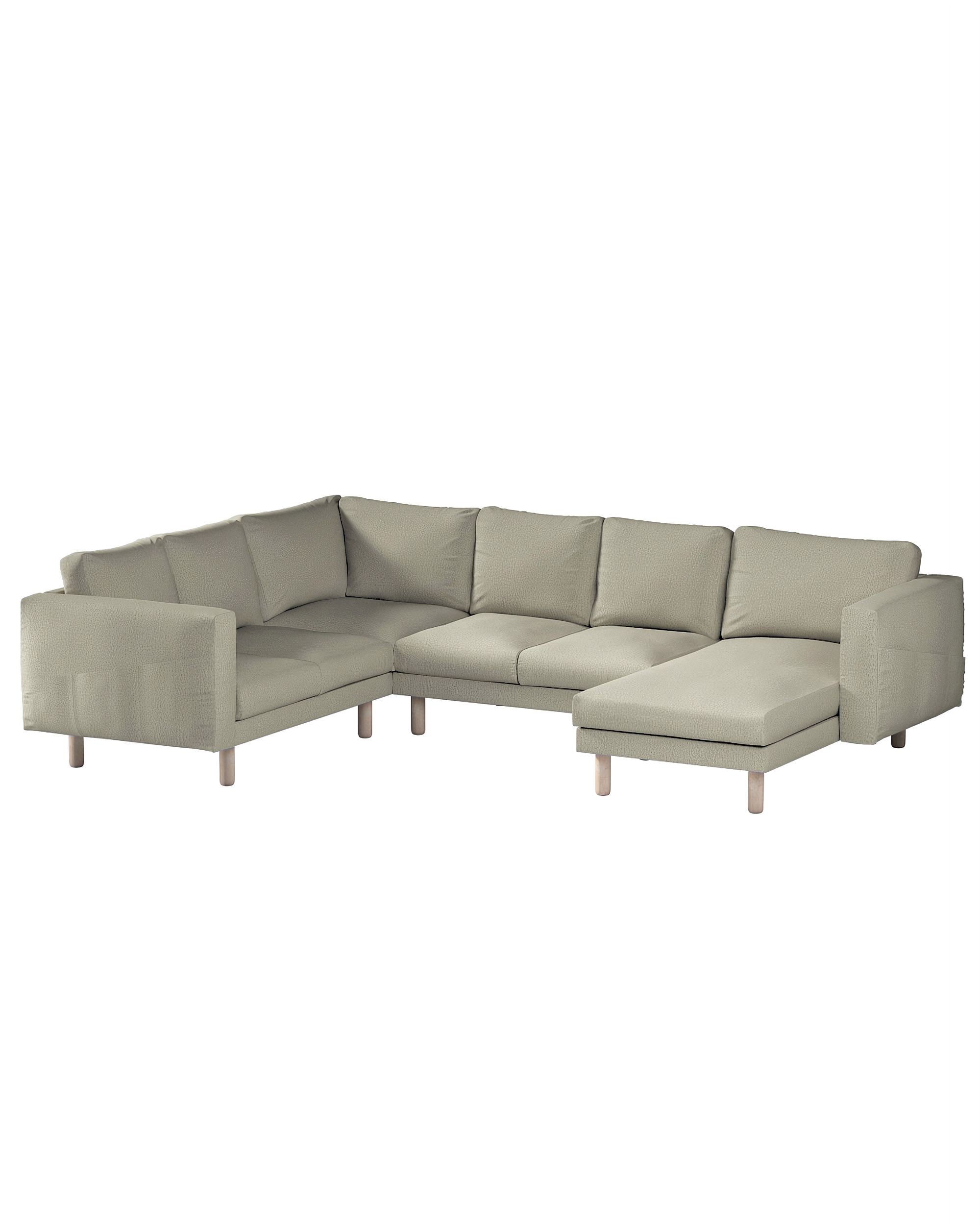 Norsborg 5-seat corner sofa with chaise longue cover product colour beige fabric structured
