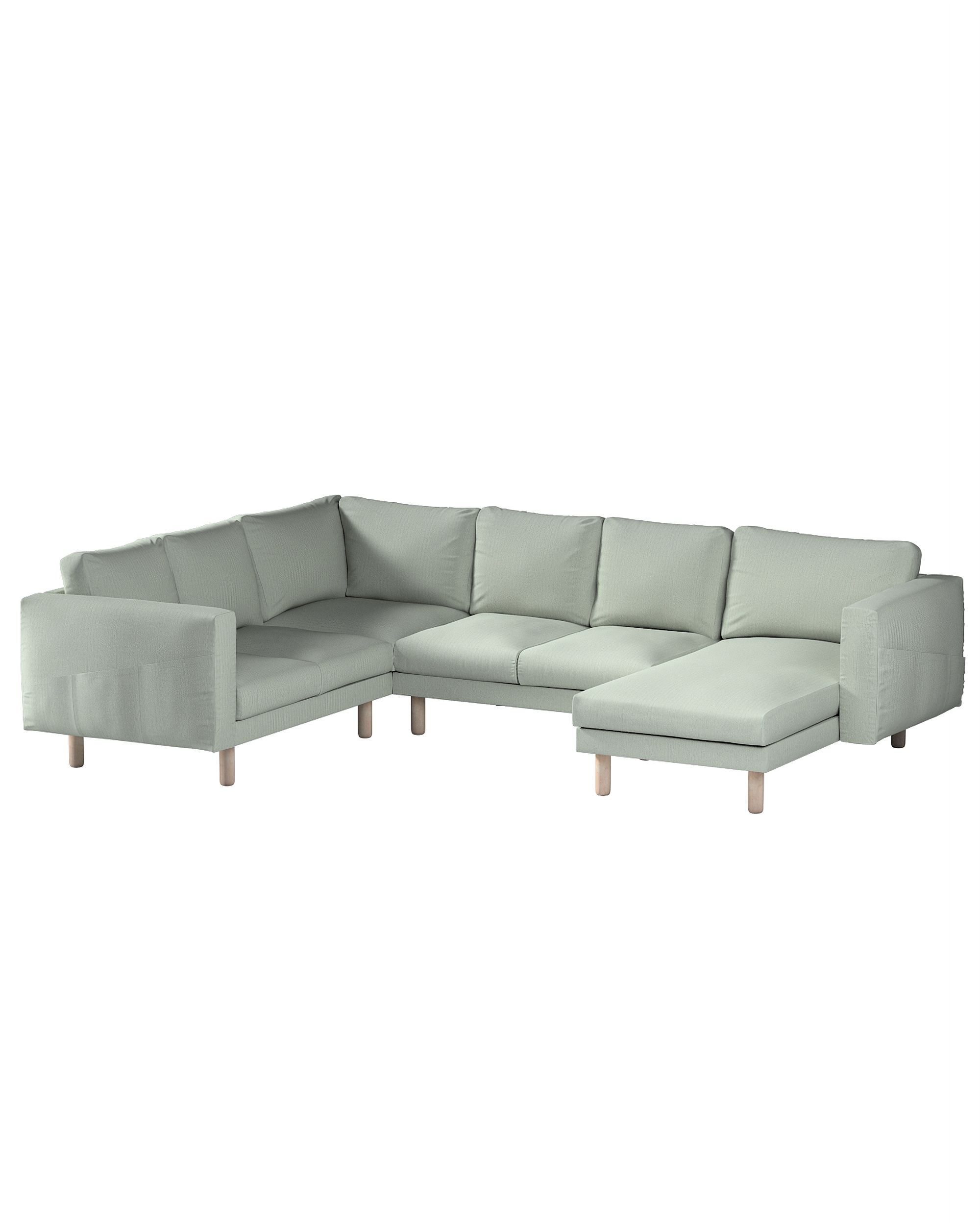 Norsborg 5-seat corner sofa with chaise longue cover product colour blue fabric structured