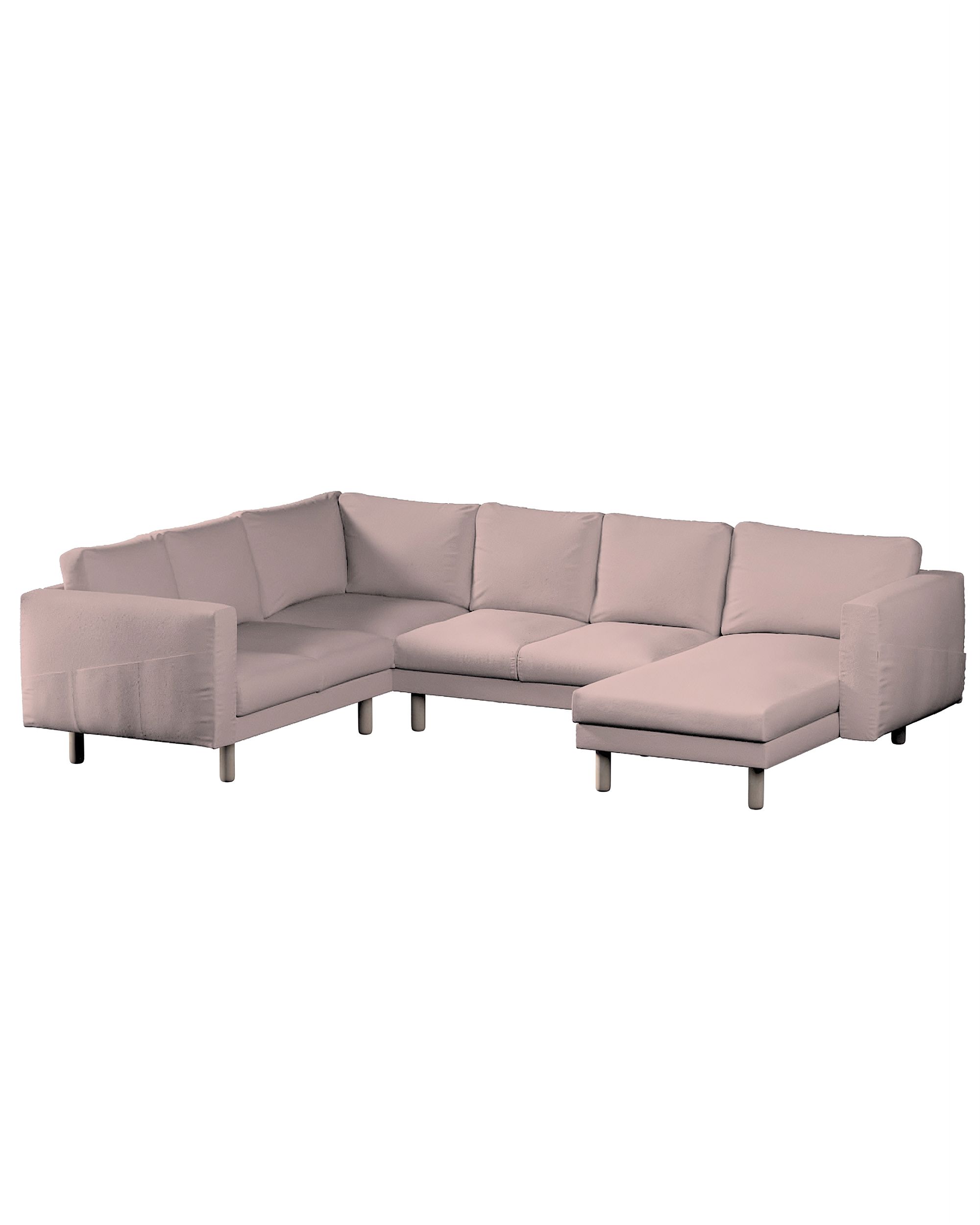 Norsborg 5-seat corner sofa with chaise longue cover product colour pink fabric structured