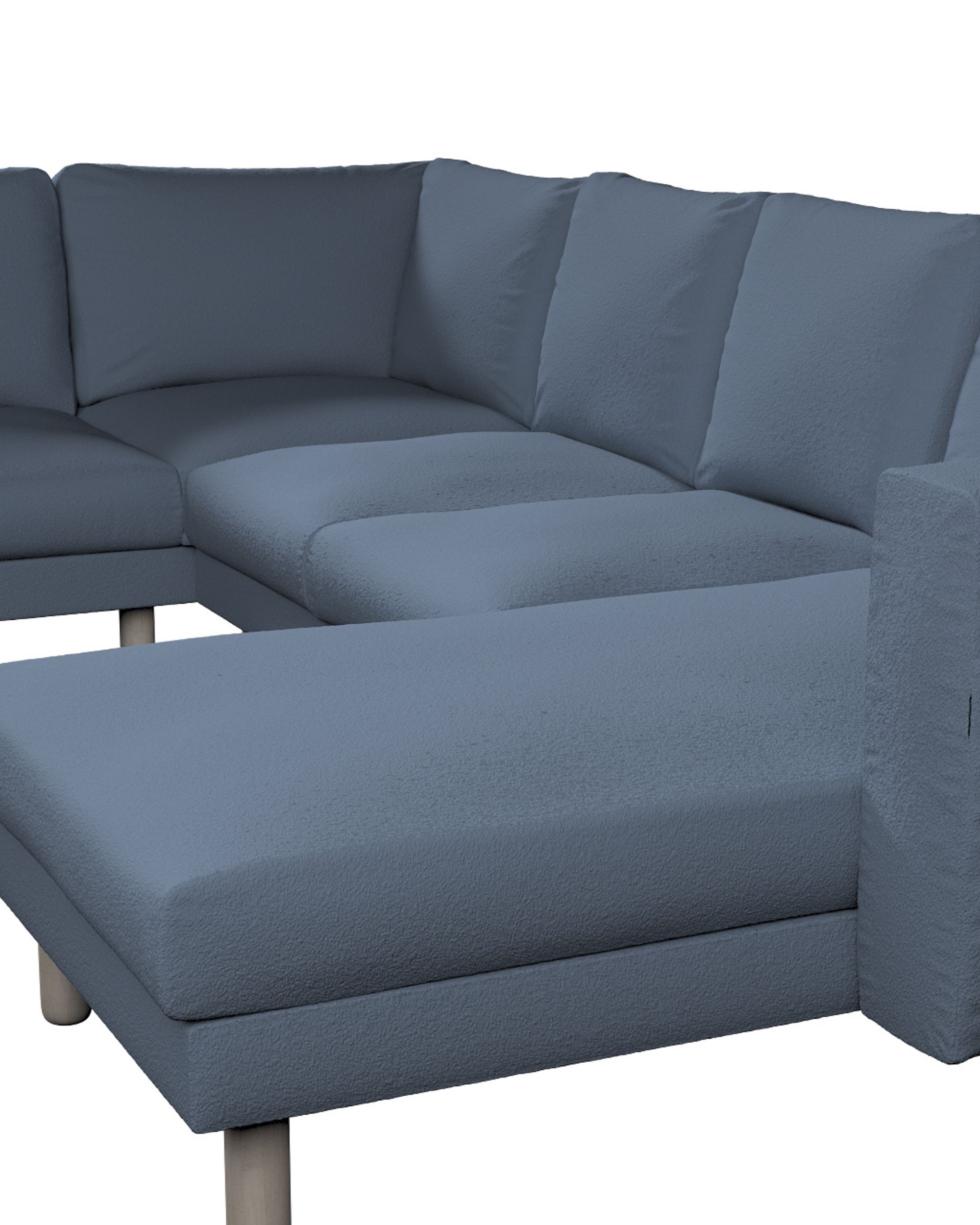 Norsborg 5-seat corner sofa with chaise longue cover product colour blue fabric structured (hover)