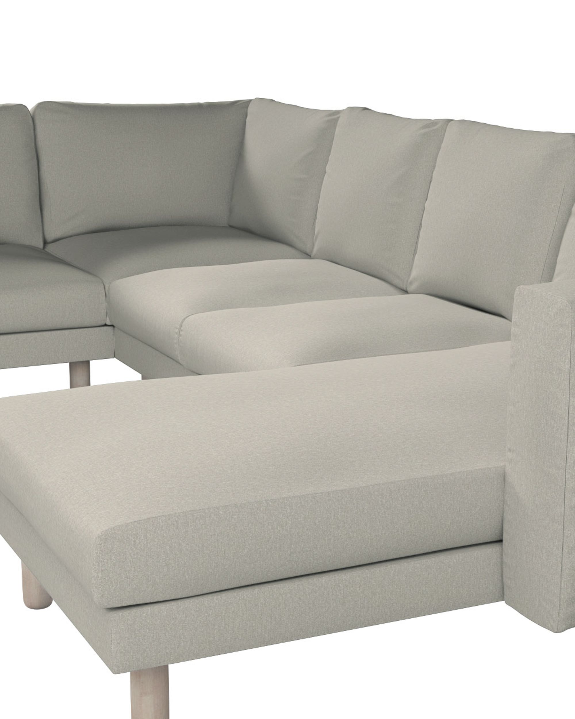 Norsborg 5-seat corner sofa with chaise longue cover product colour beige fabric structured (hover)