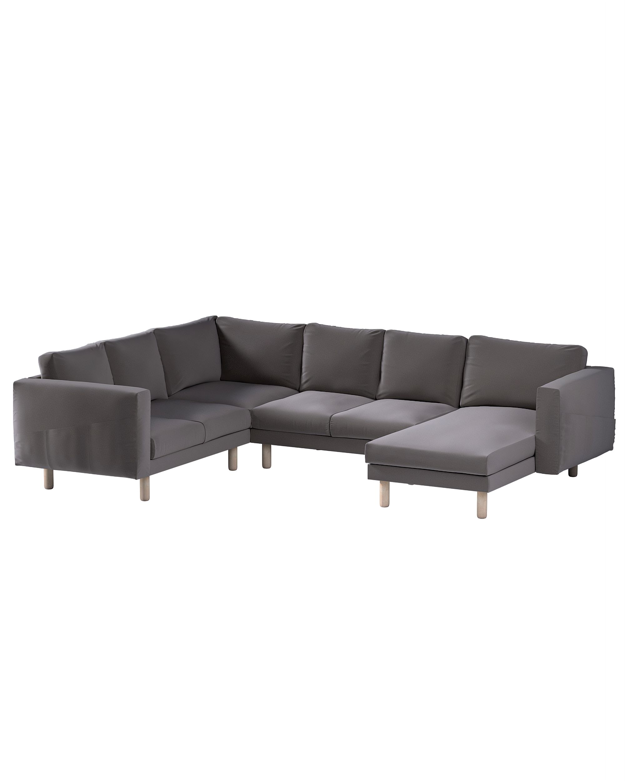 Norsborg 5-seat corner sofa with chaise longue cover product colour brown fabric velvet