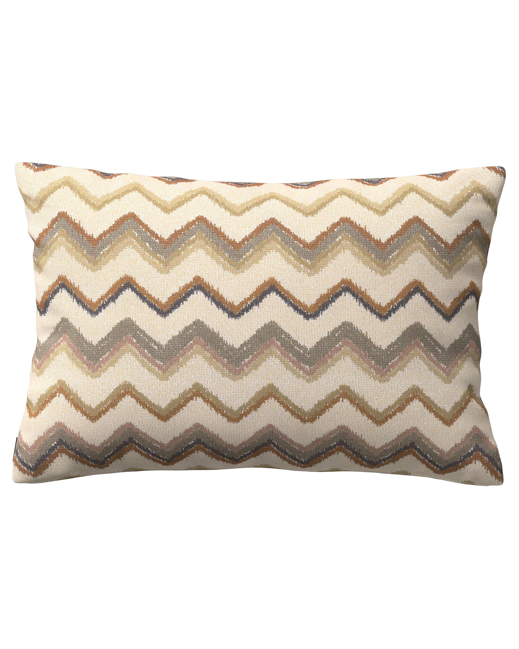 Kinga rectangular cushion cover product colour beige fabric structured, patterned