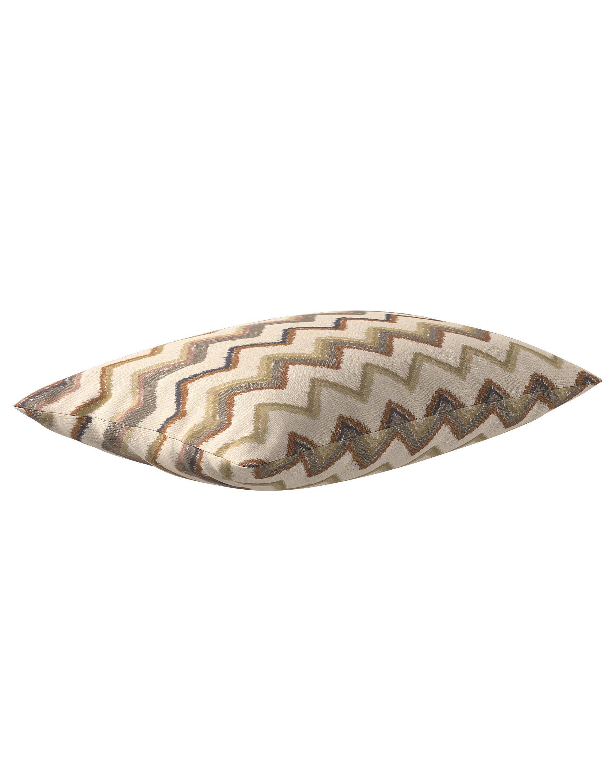 Kinga rectangular cushion cover product colour beige fabric structured, patterned (hover)