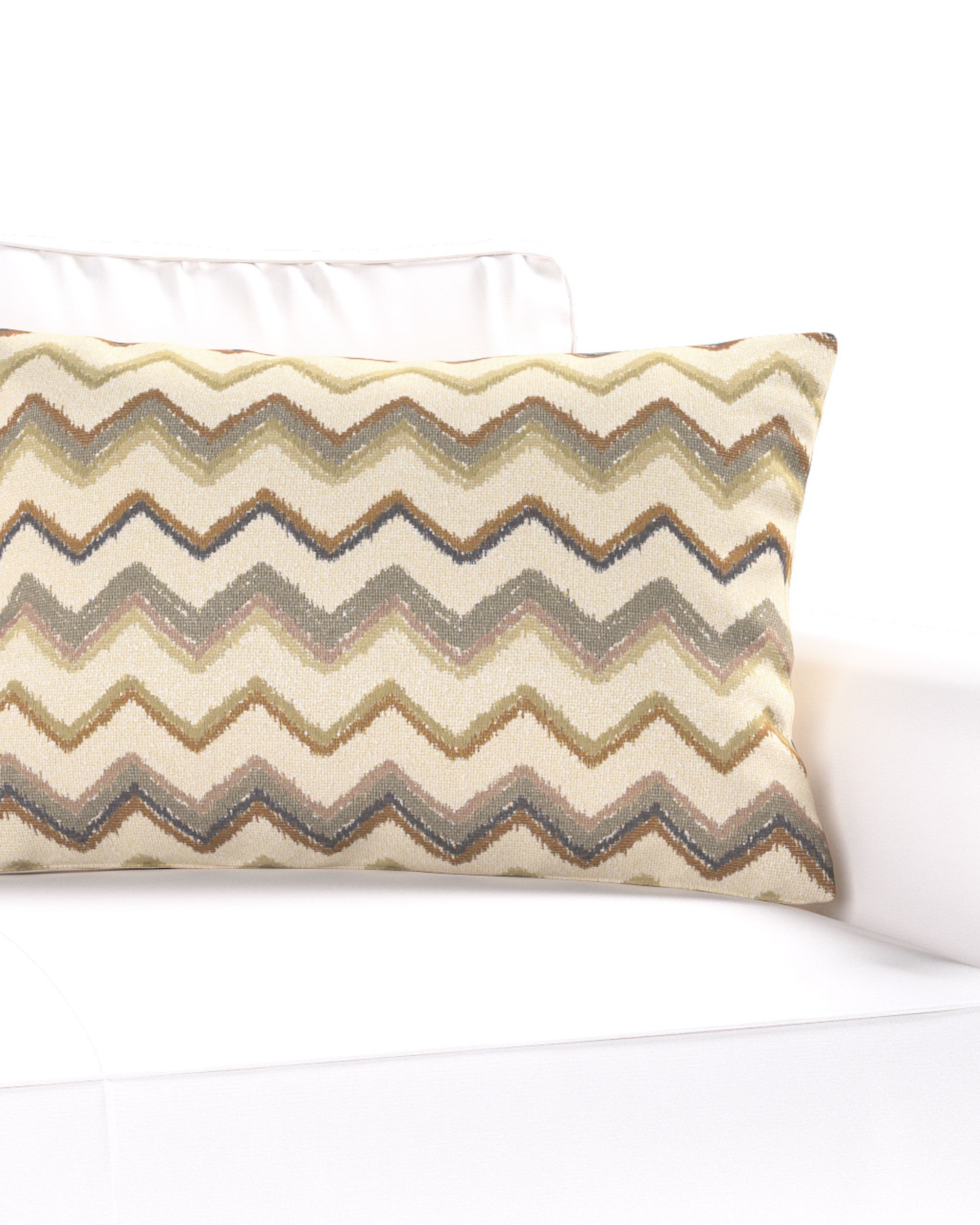 Kinga rectangular cushion cover product colour beige fabric structured, patterned (hover)