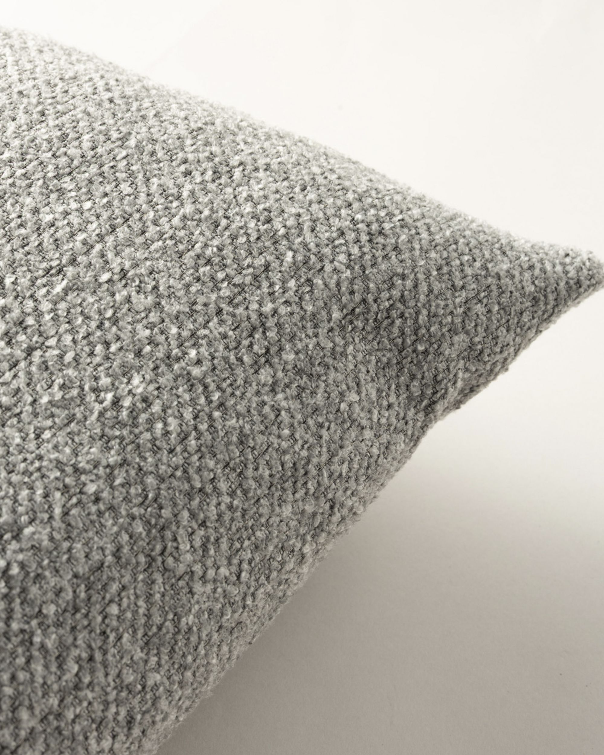 Kinga rectangular cushion cover product colour grey fabric structured