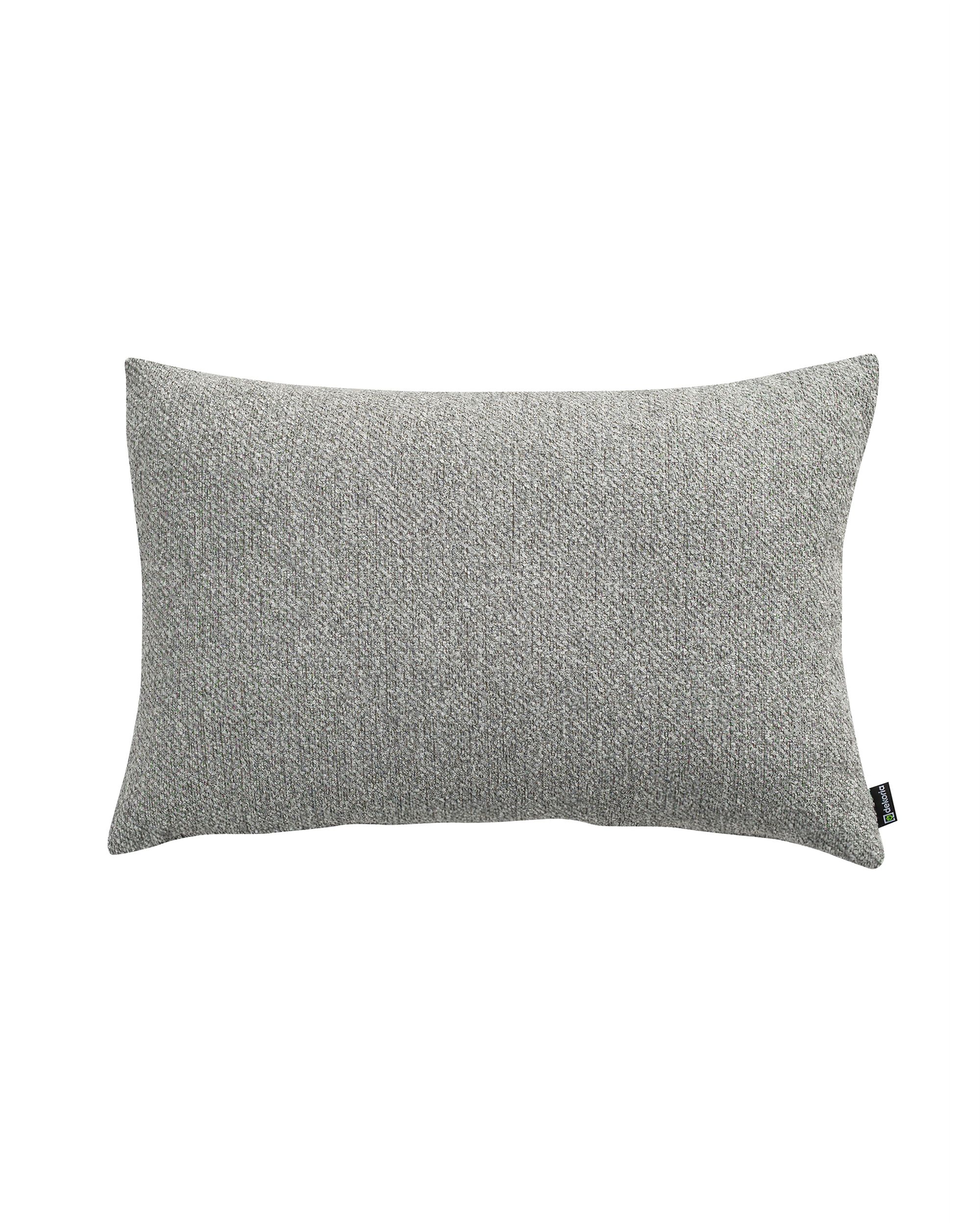 Kinga rectangular cushion cover product colour grey fabric structured (hover)